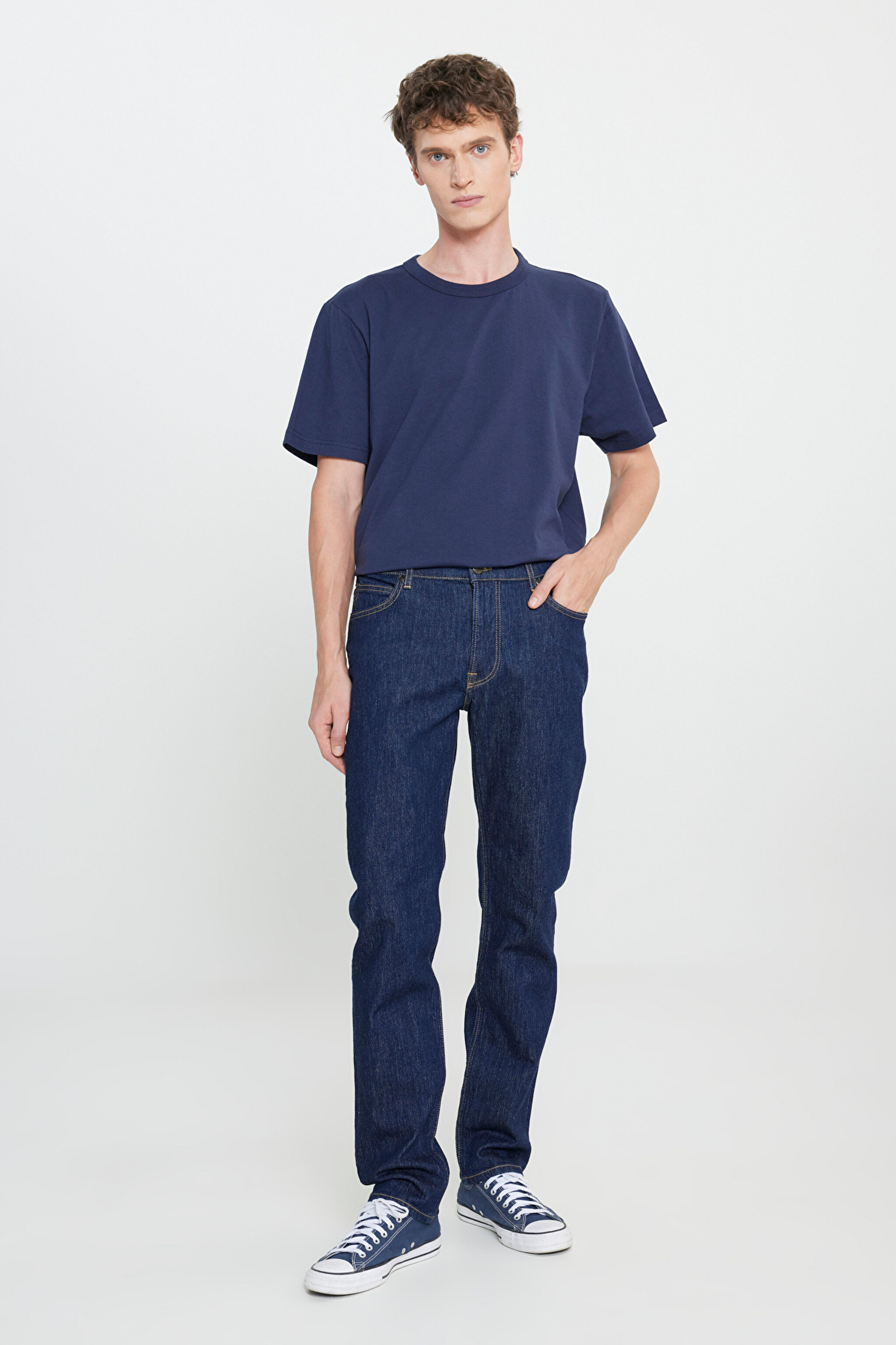West Straight Fit Normal Bel Esnek Jean Kot Pantolon