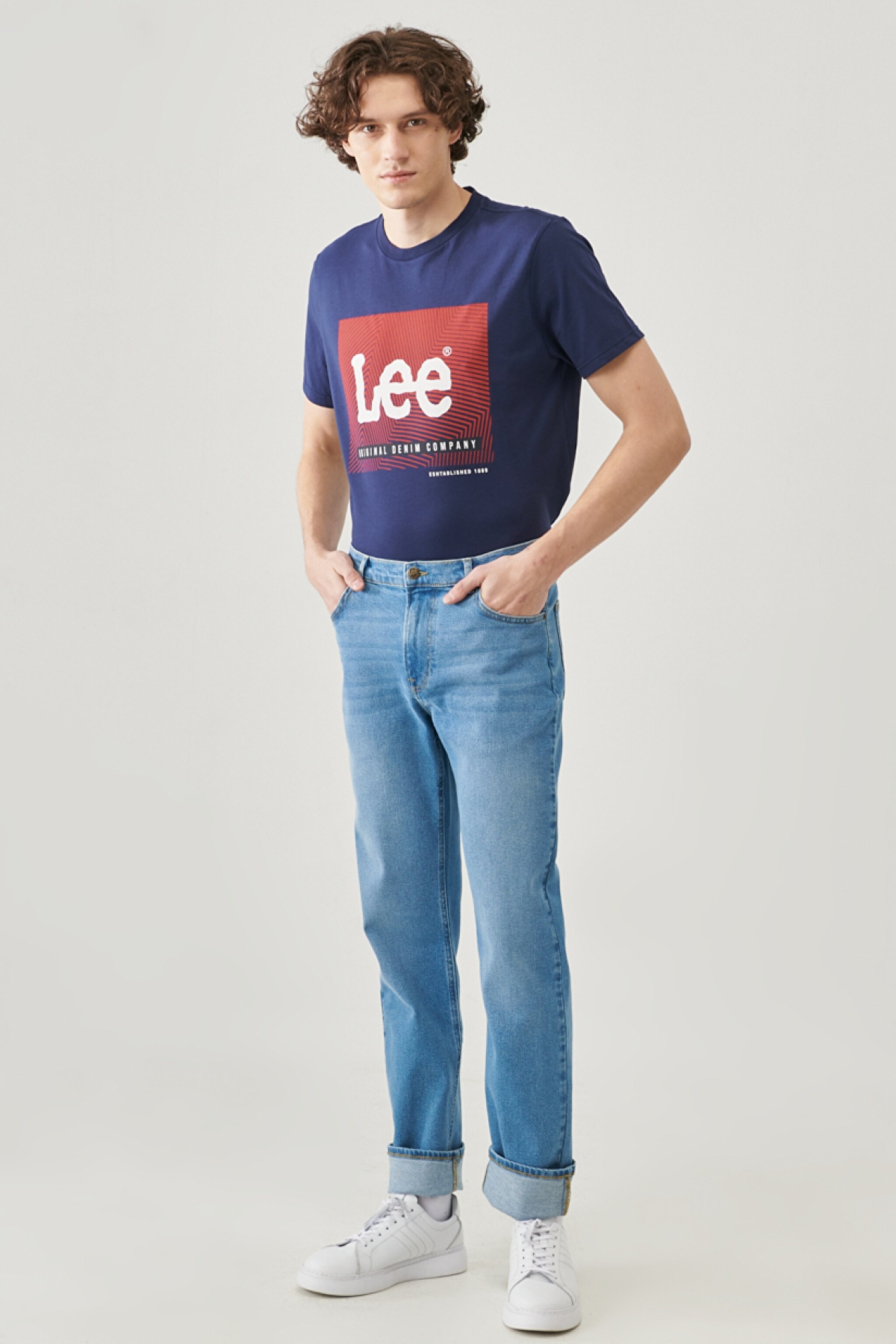 West Relaxed Straight Fit Normal Bel Esnek Jean Kot Pantolon