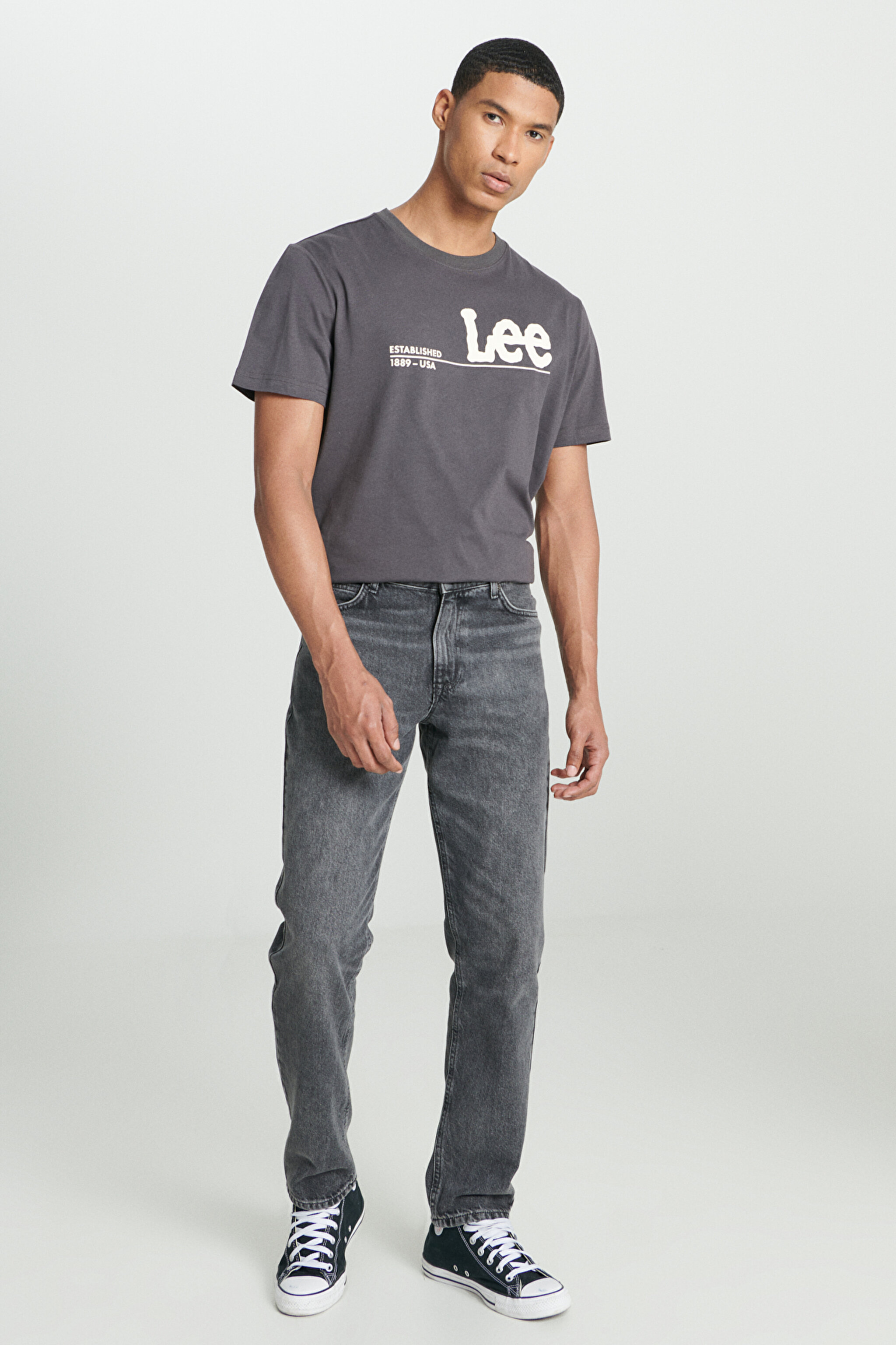 West Loose Fit Rahat Kesim %100 Pamuk Gri Jean Kot Pantolon - Thunder-L70WUOA05 (görsel 2)