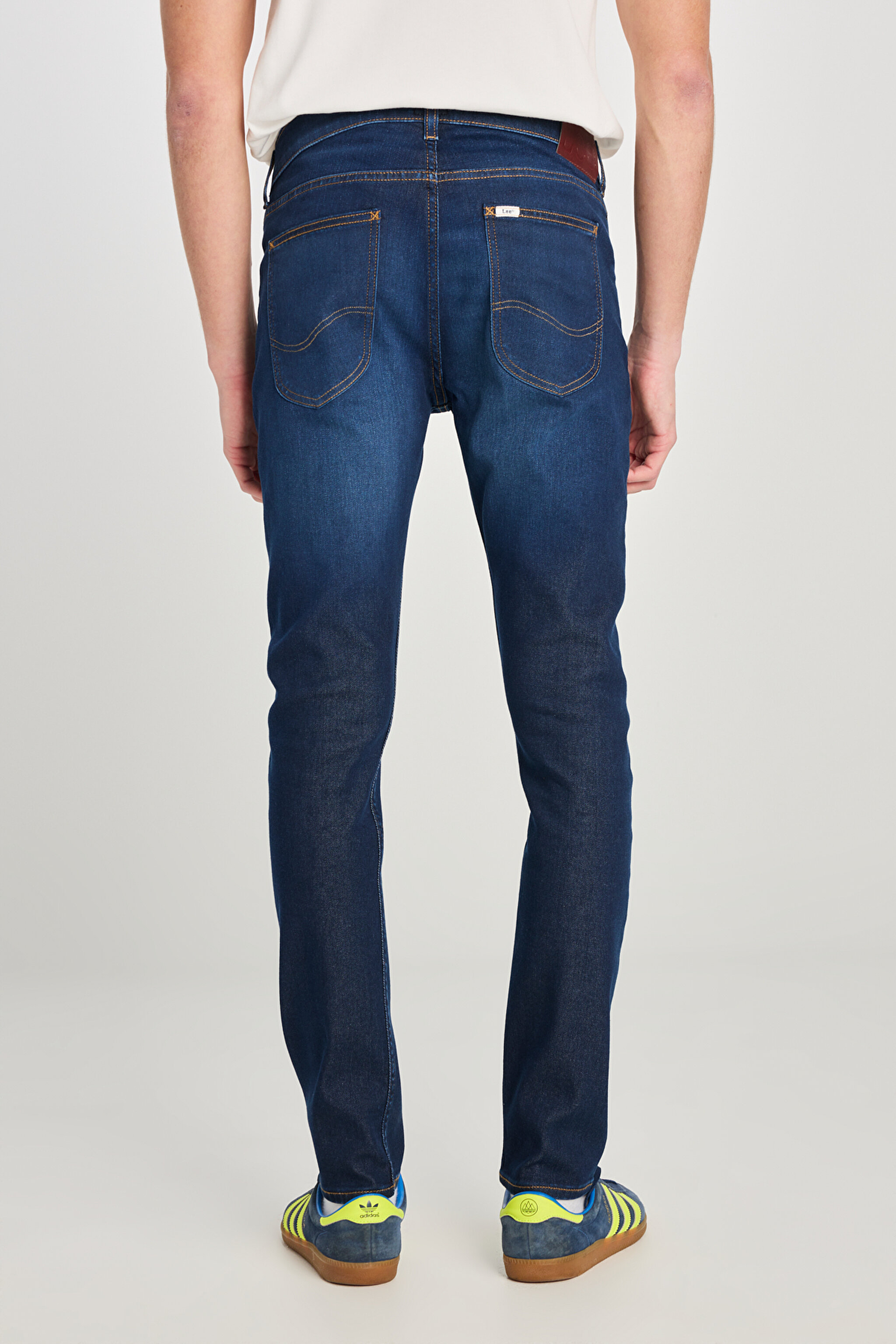 Luke Slim Fit Dar Kesim Mavi Pamuklu Esnek Jean Denim Pantolon - Mid Indigo-L71900037381 (görsel 4)