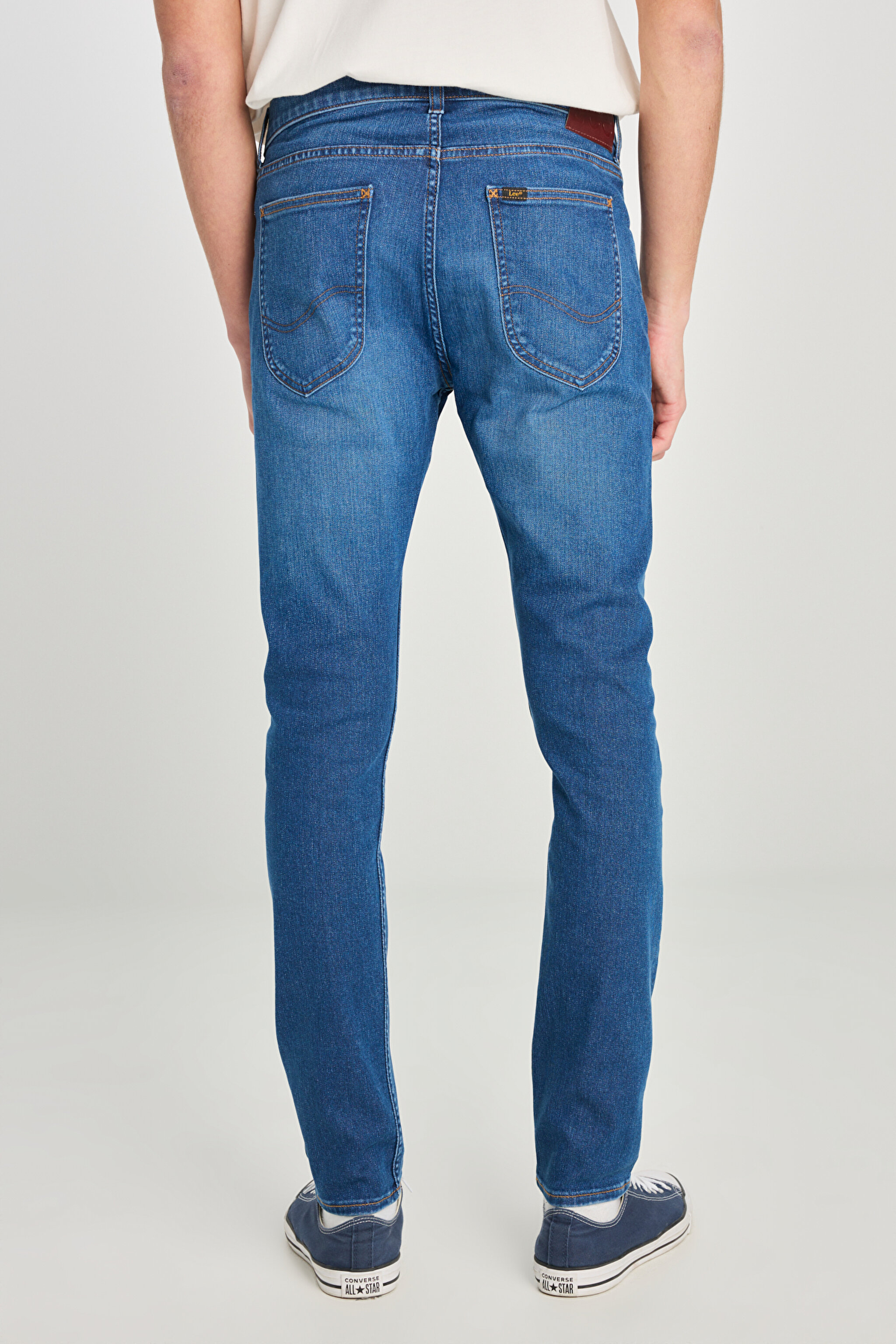 Luke Slim Fit Dar Kesim Mavi Pamuklu Esnek Jean Denim Pantolon - Blue-L71900037400 (görsel 4)