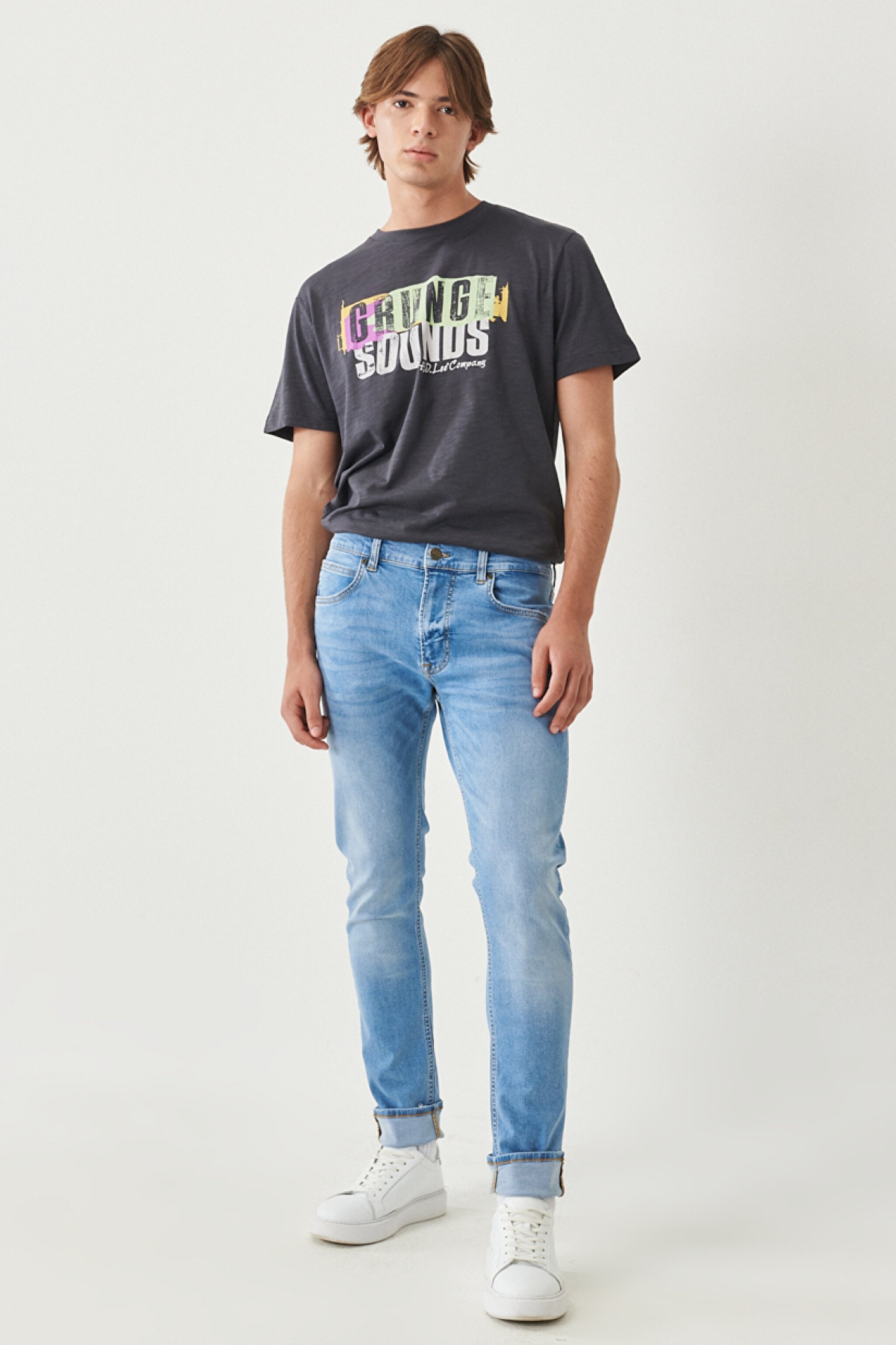 Luke Slim Tapered Fit Dar Kesim %100 Pamuk Açık Mavi Jean Kot Pantolon - Light Blue-L719004404 (görsel 2)