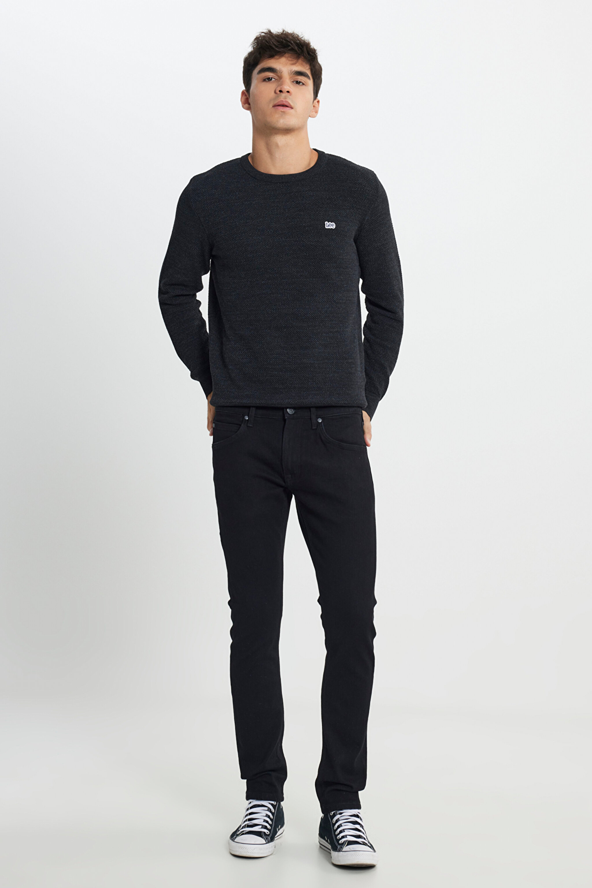 Luke Slim Fit Düşük Bel Denim Esnek Jean Kot Pantolon - Venom Black-L719012009 (görsel 2)