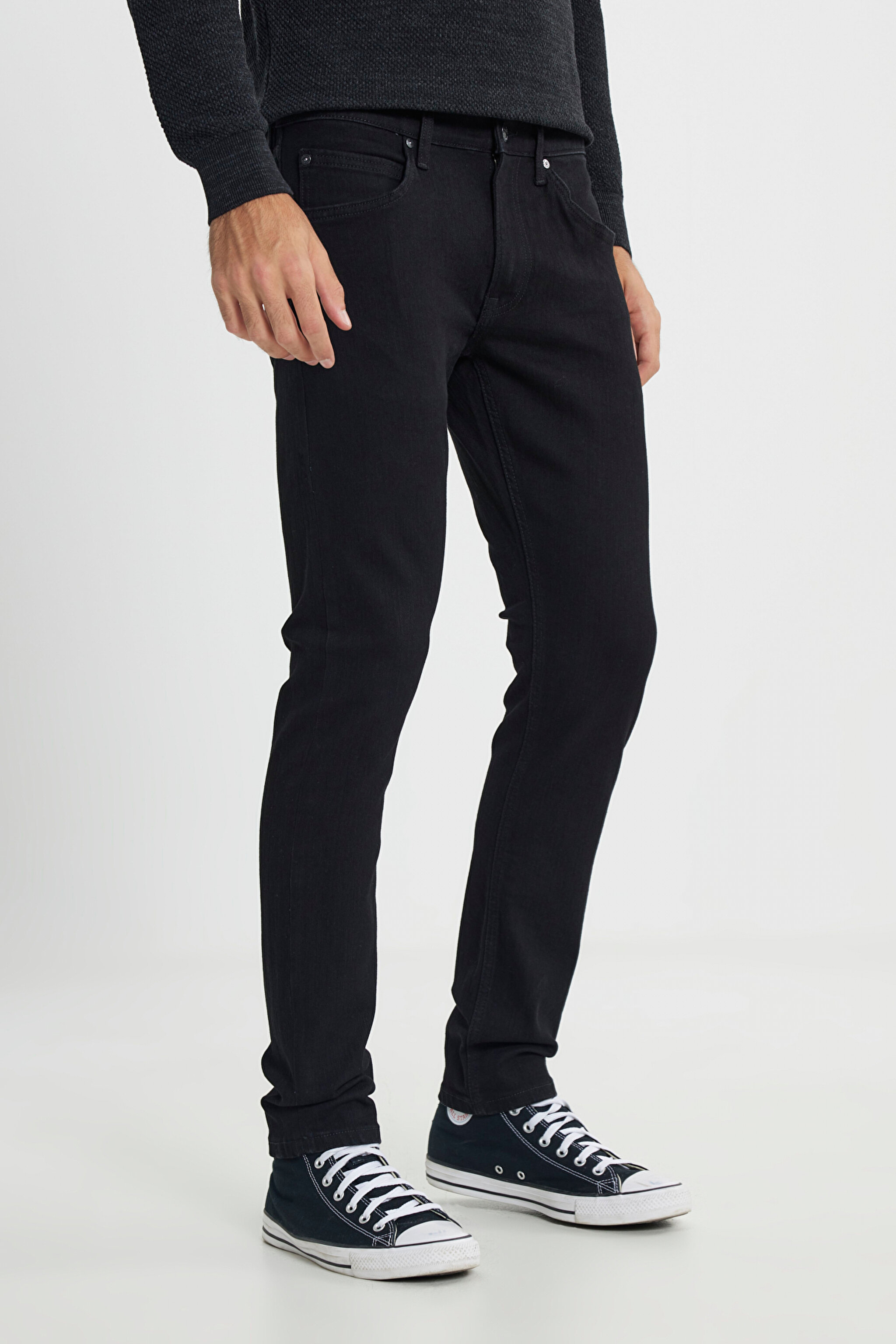 Luke Slim Fit Düşük Bel Denim Esnek Jean Kot Pantolon - Venom Black-L719012009 (görsel 5)