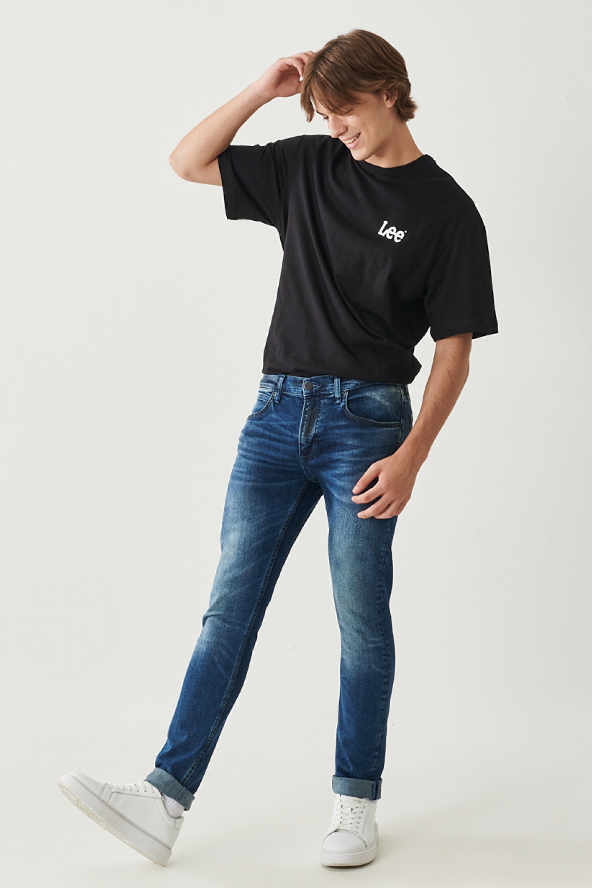 Luke Slim Tapered Fit Normal Bel Esnek Jean Kot Pantolon - Crown Blue-L719027398 (görsel 2)