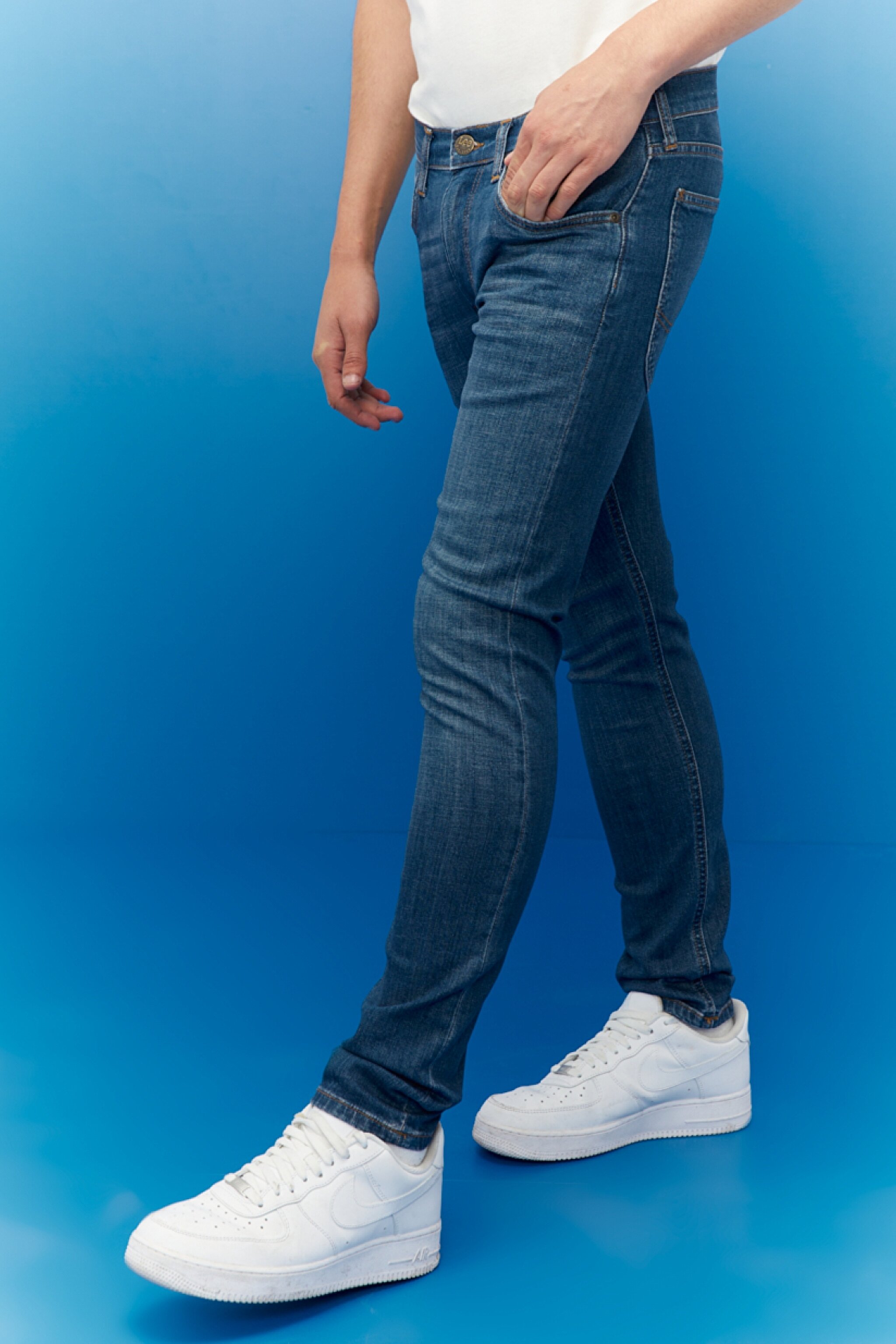 Luke Slim Tapered Esnek Jean Kot Pantolon - Dark Blue-L719031408 (görsel 4)