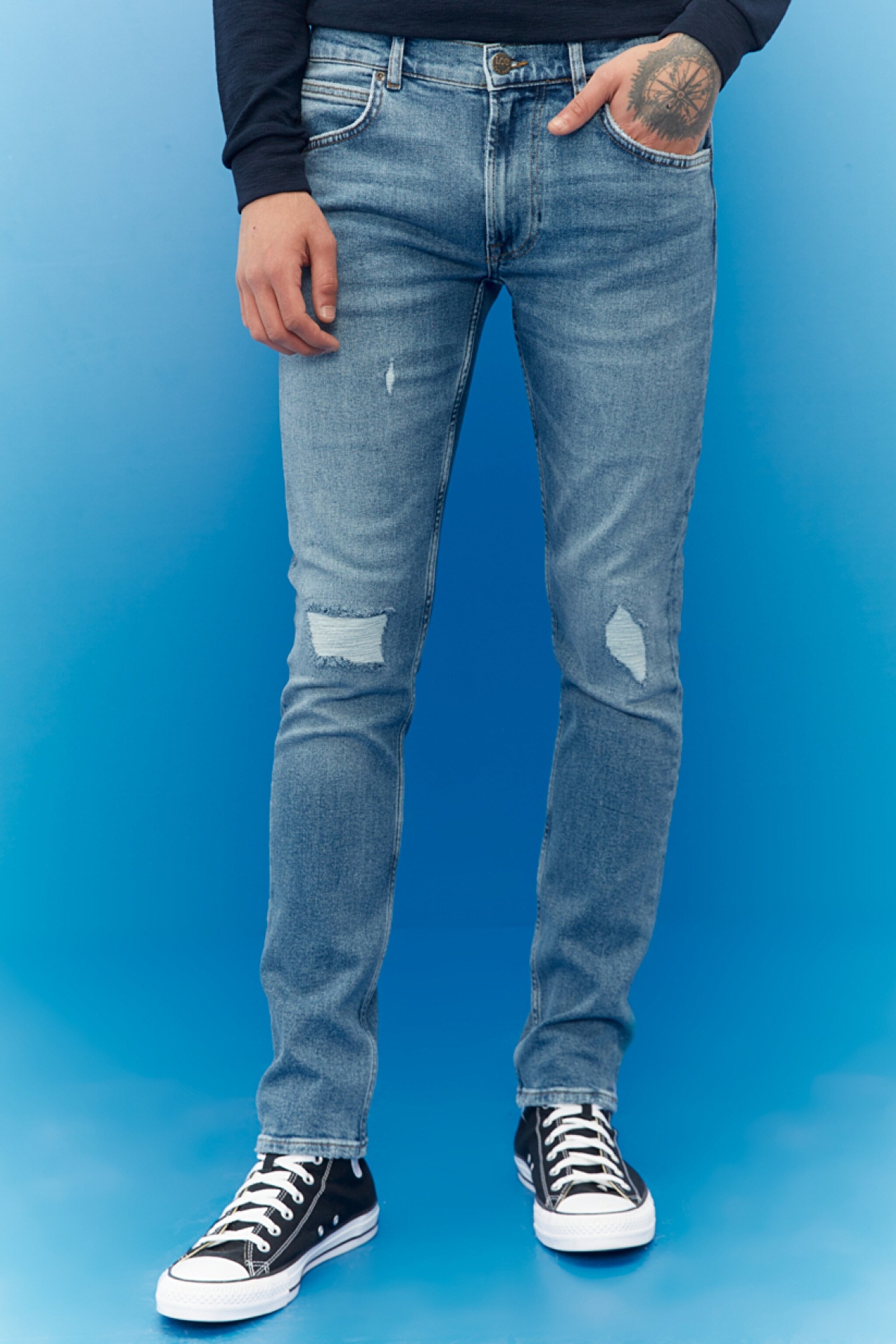 Luke Slim Tapered Esnek Jean Kot Pantolon