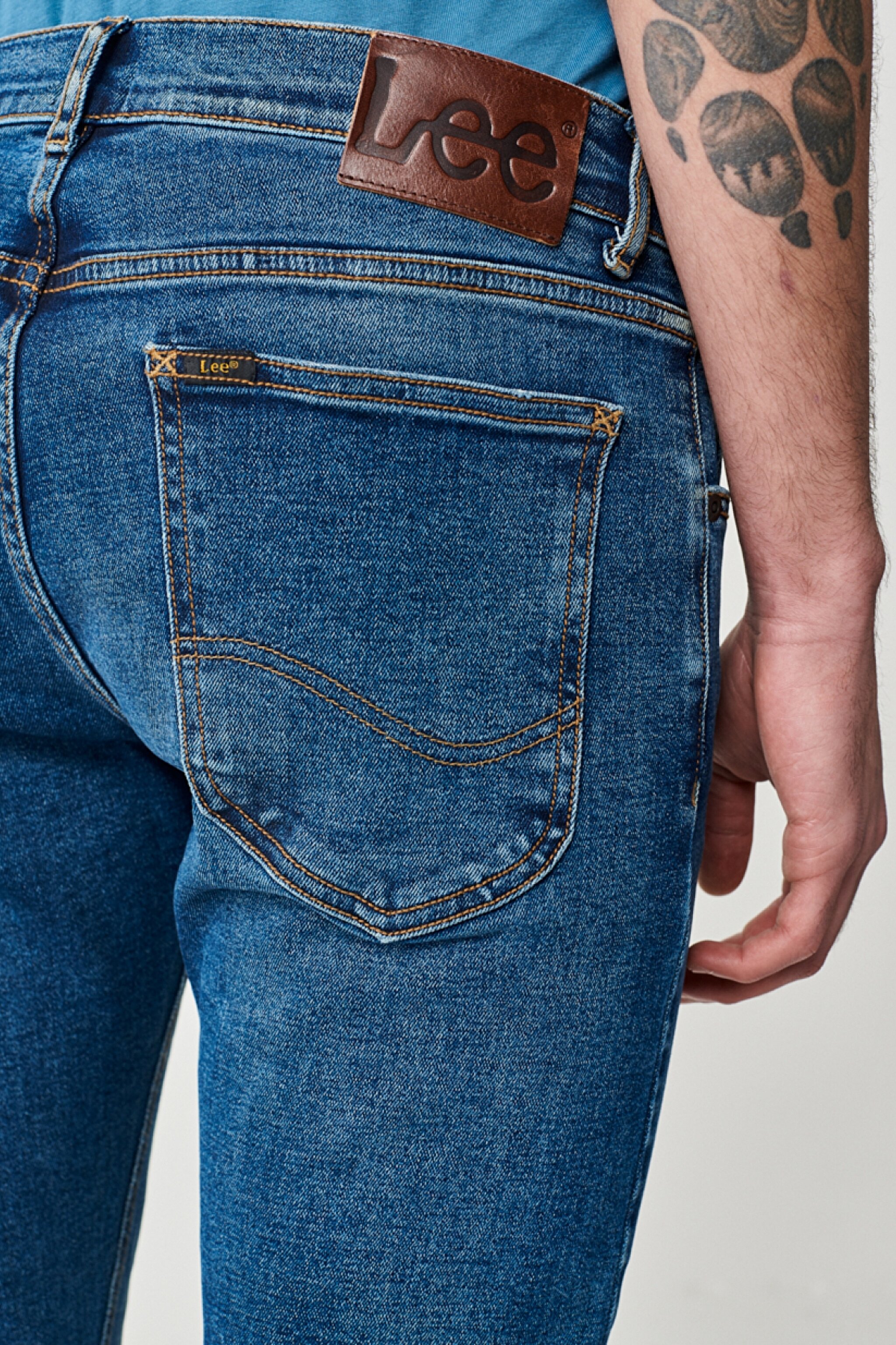 Luke Slim Fit Dar Kesim Normal Bel Mavi Esnek Jean Kot Pantolon - Stone-L71904358 (görsel 5)