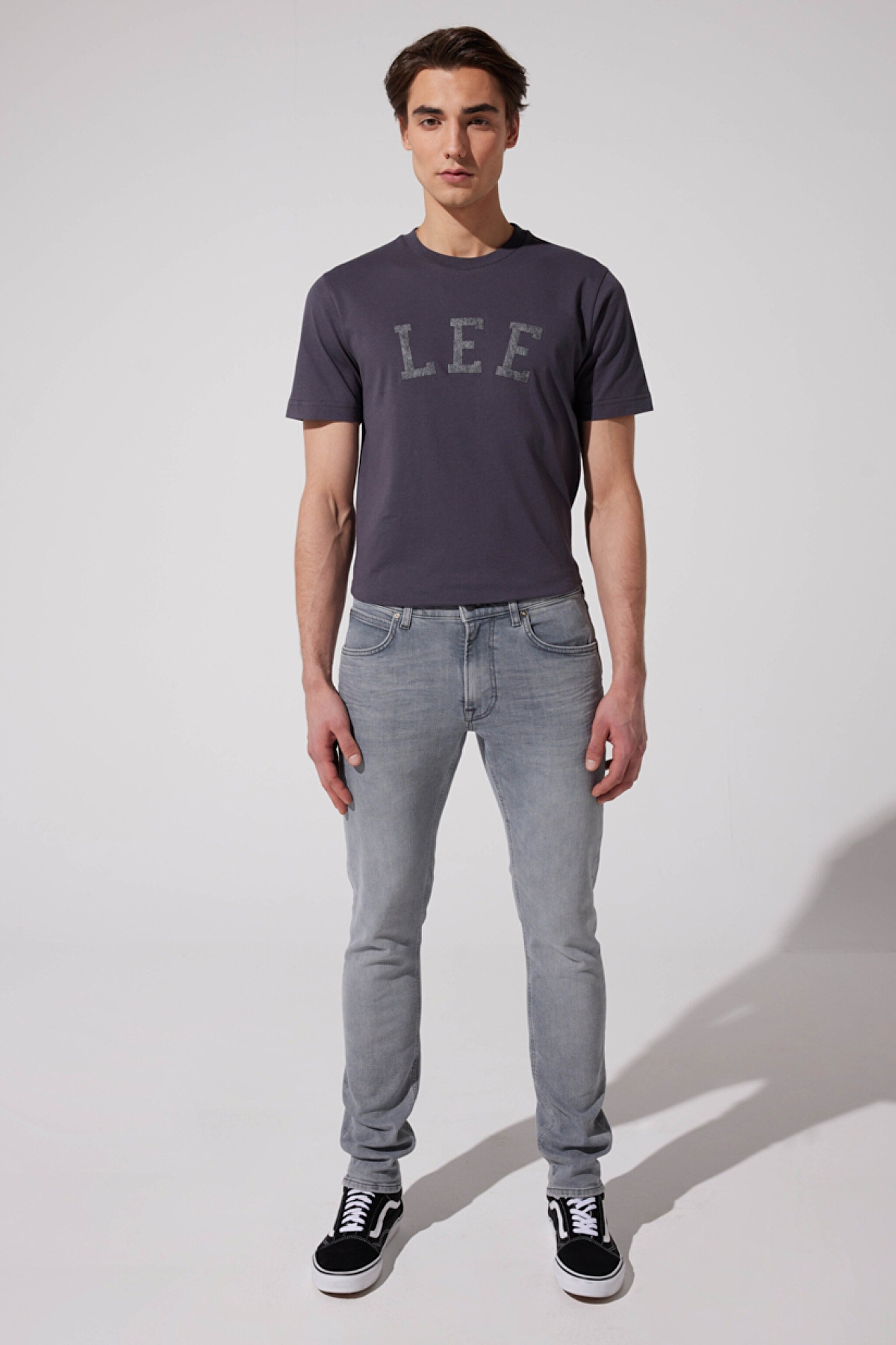 Luke Slim Fit Dar Kesim Normal Bel Gri Esnek Jean Kot Pantolon - Gray-L719058035 (görsel 3)