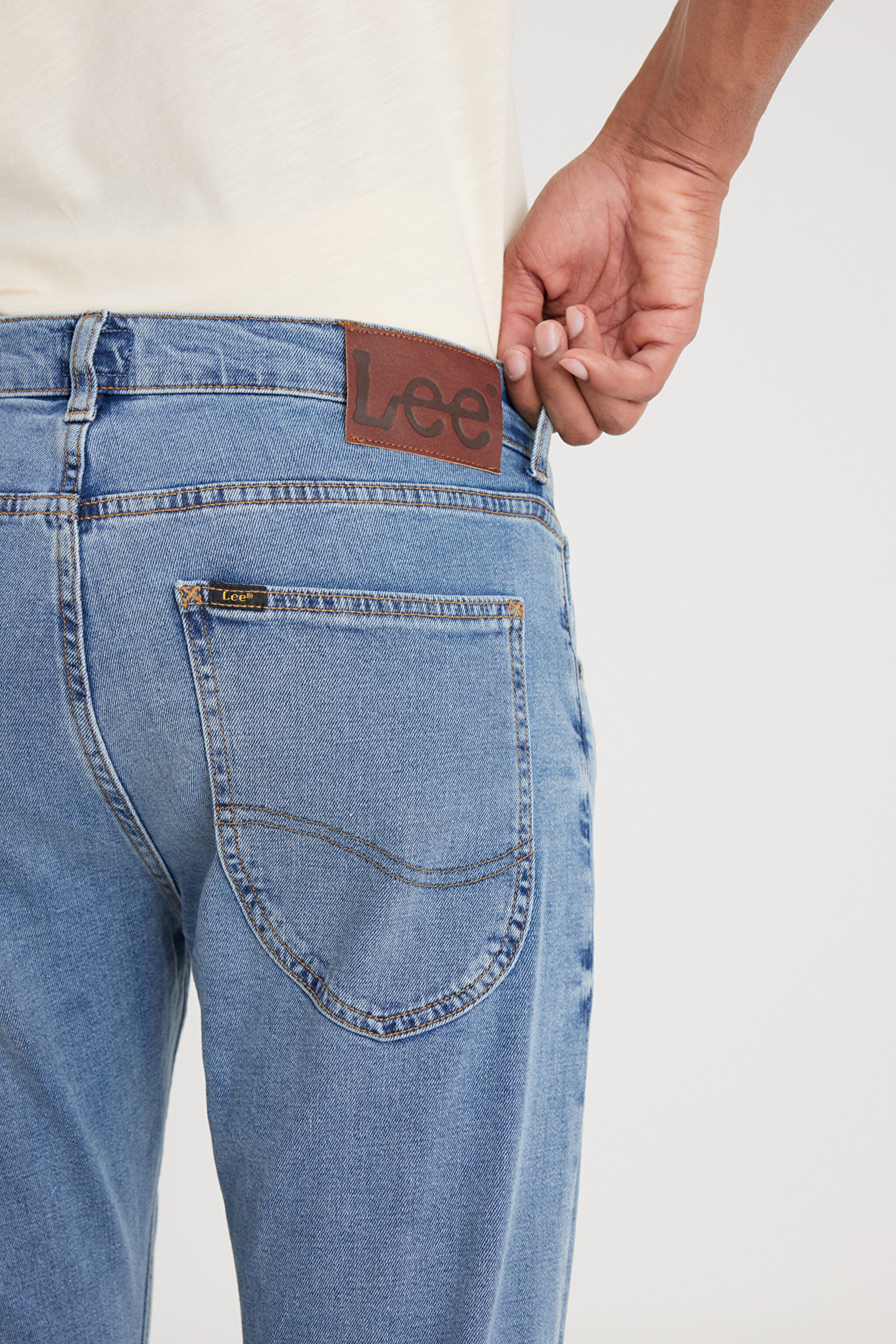 Luke Slim Fit Dar Kesim Normal Bel Mavi Esnek Jean Kot Pantolon - Mid Blue-L719059XT (görsel 6)