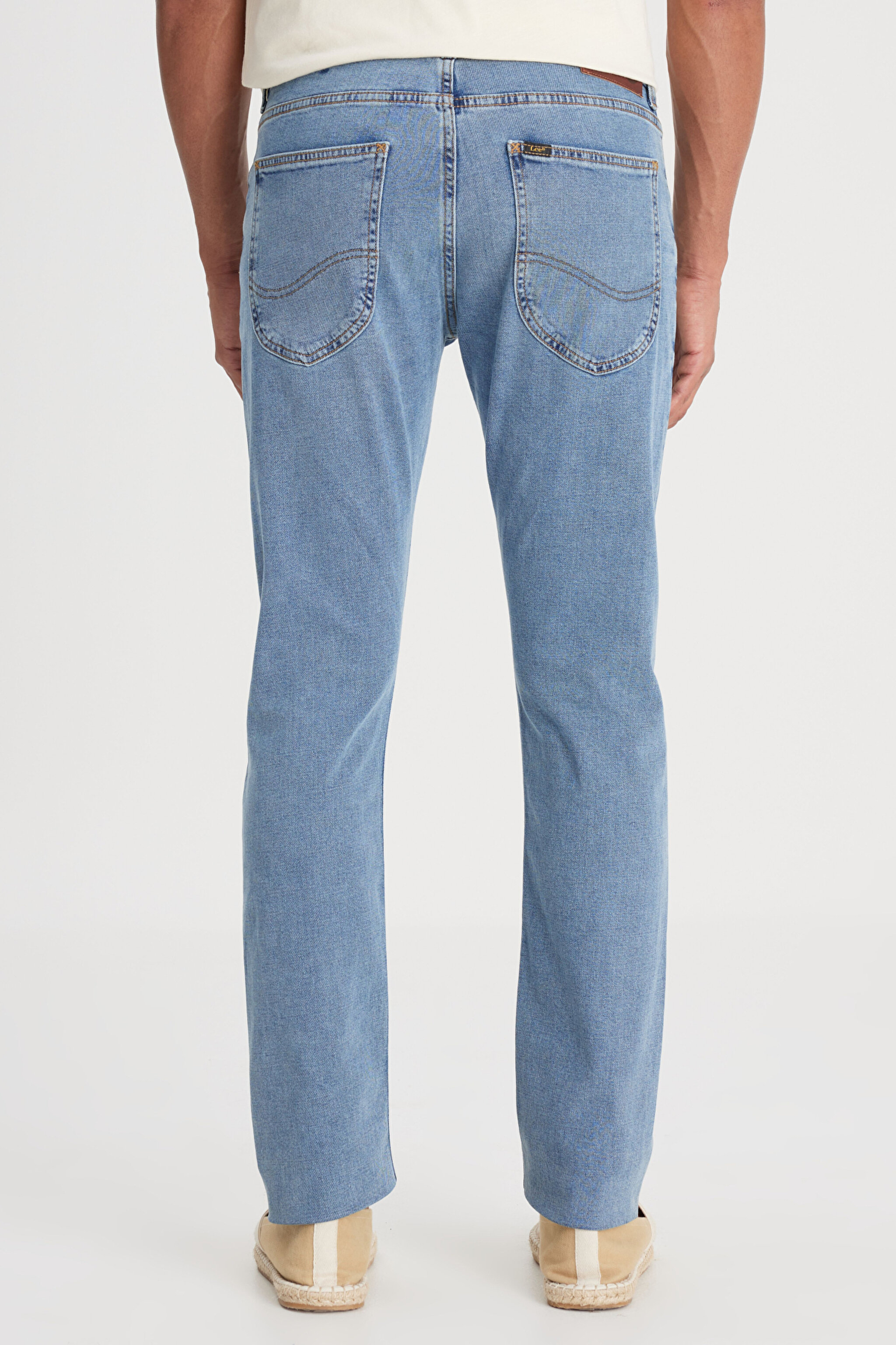 Luke Slim Fit Dar Kesim Normal Bel Mavi Esnek Jean Kot Pantolon - Mid Blue-L719059XT (görsel 8)
