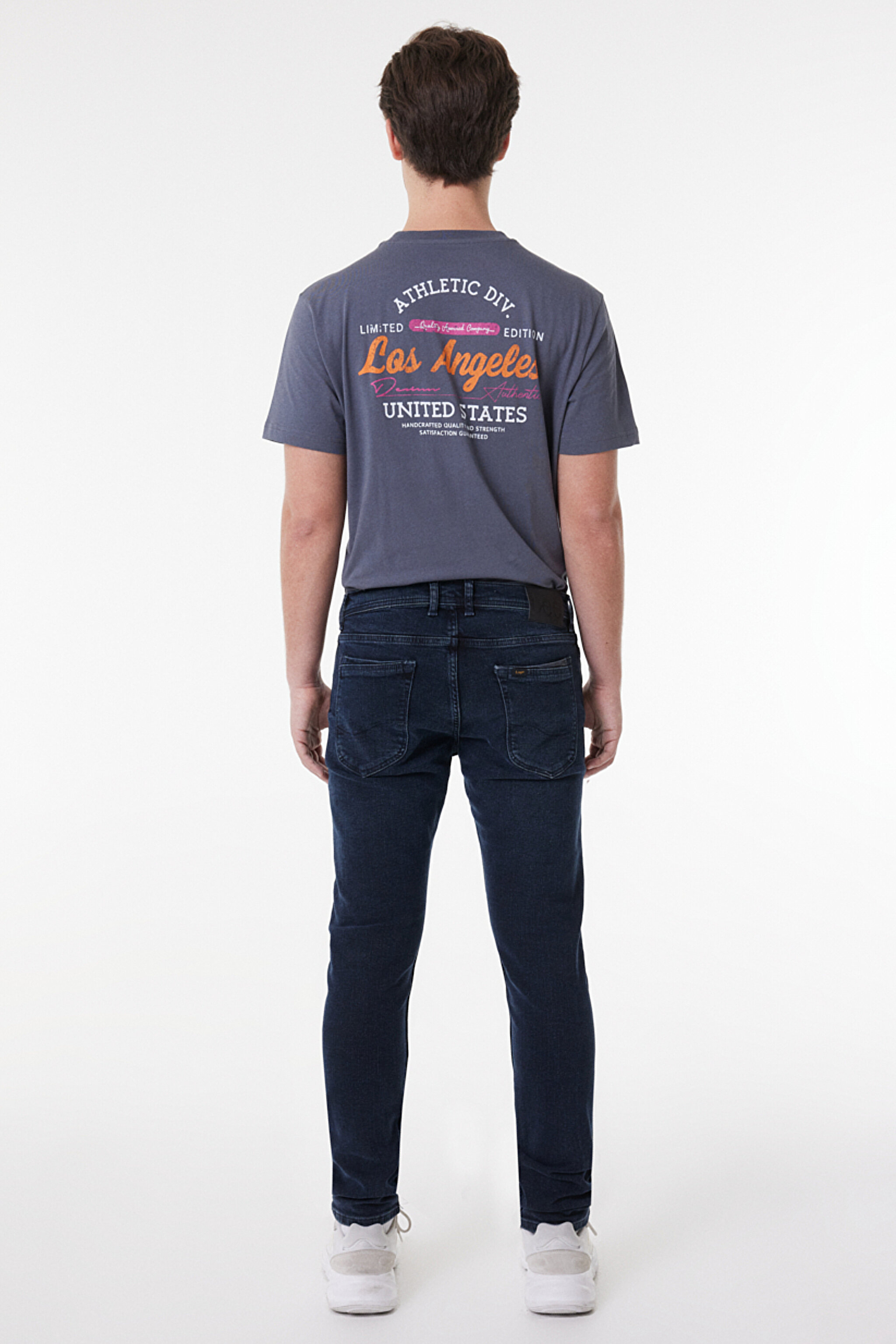 Luke Slim Fit Dar Kesim Düşük Bel Koyu Mavi Esnek Jean Kot Pantolon - Stone-L71907658 (görsel 4)