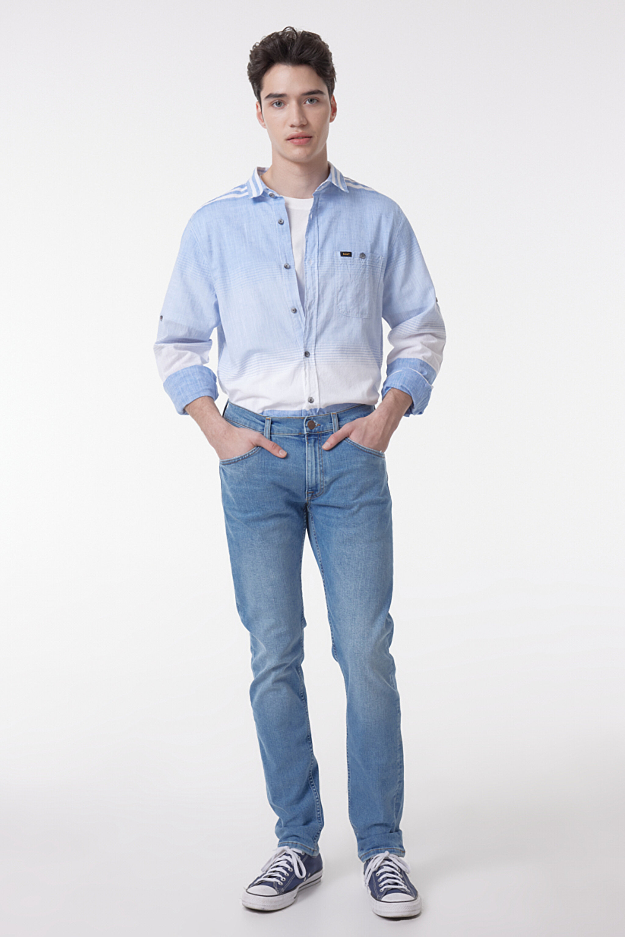 Luke Slim Fit Dar Kesim Düşük Bel Açık Mavi Esnek Jean Kot Pantolon