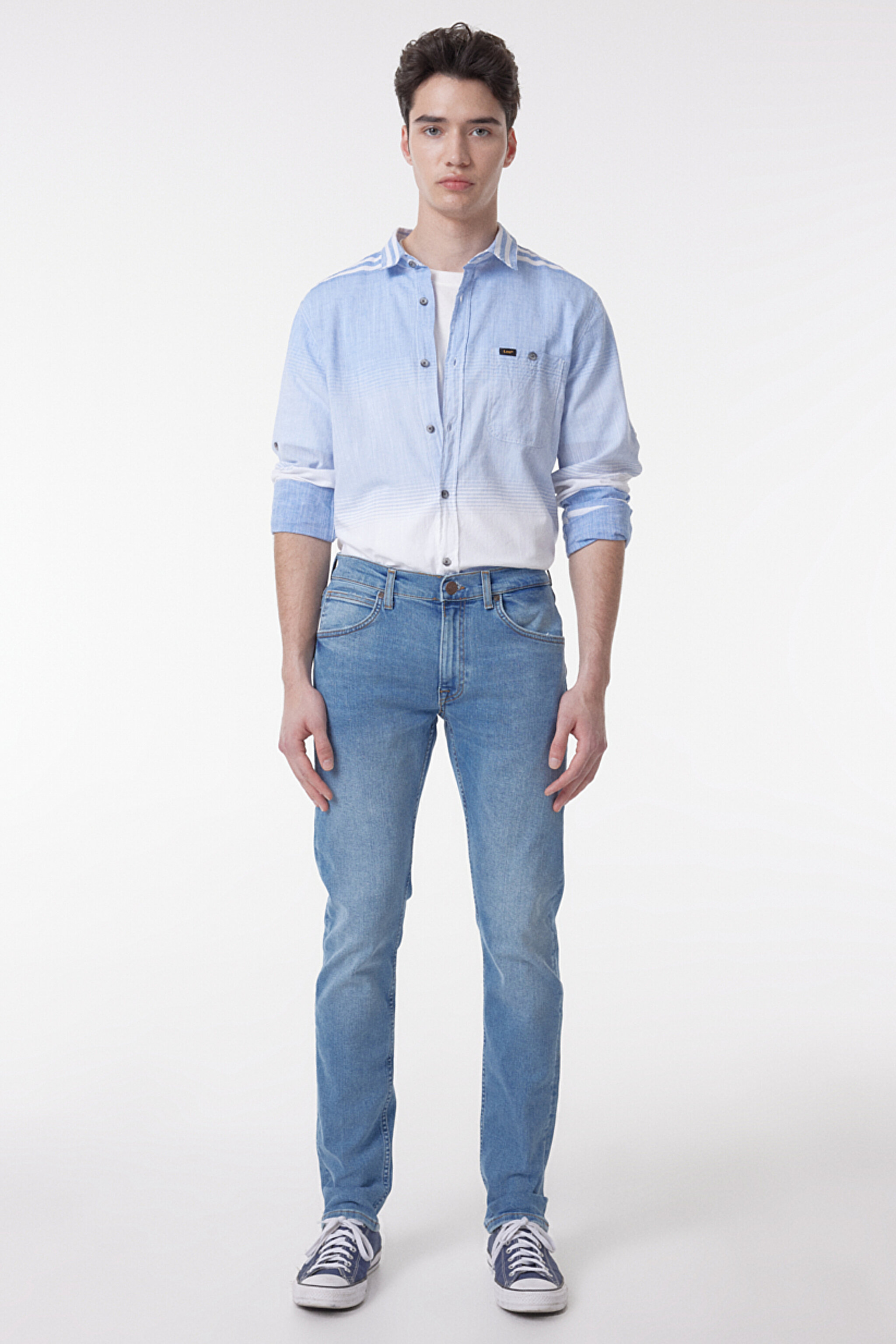 Luke Slim Fit Dar Kesim Düşük Bel Açık Mavi Esnek Jean Kot Pantolon - Light Blue-L719087404 (görsel 2)