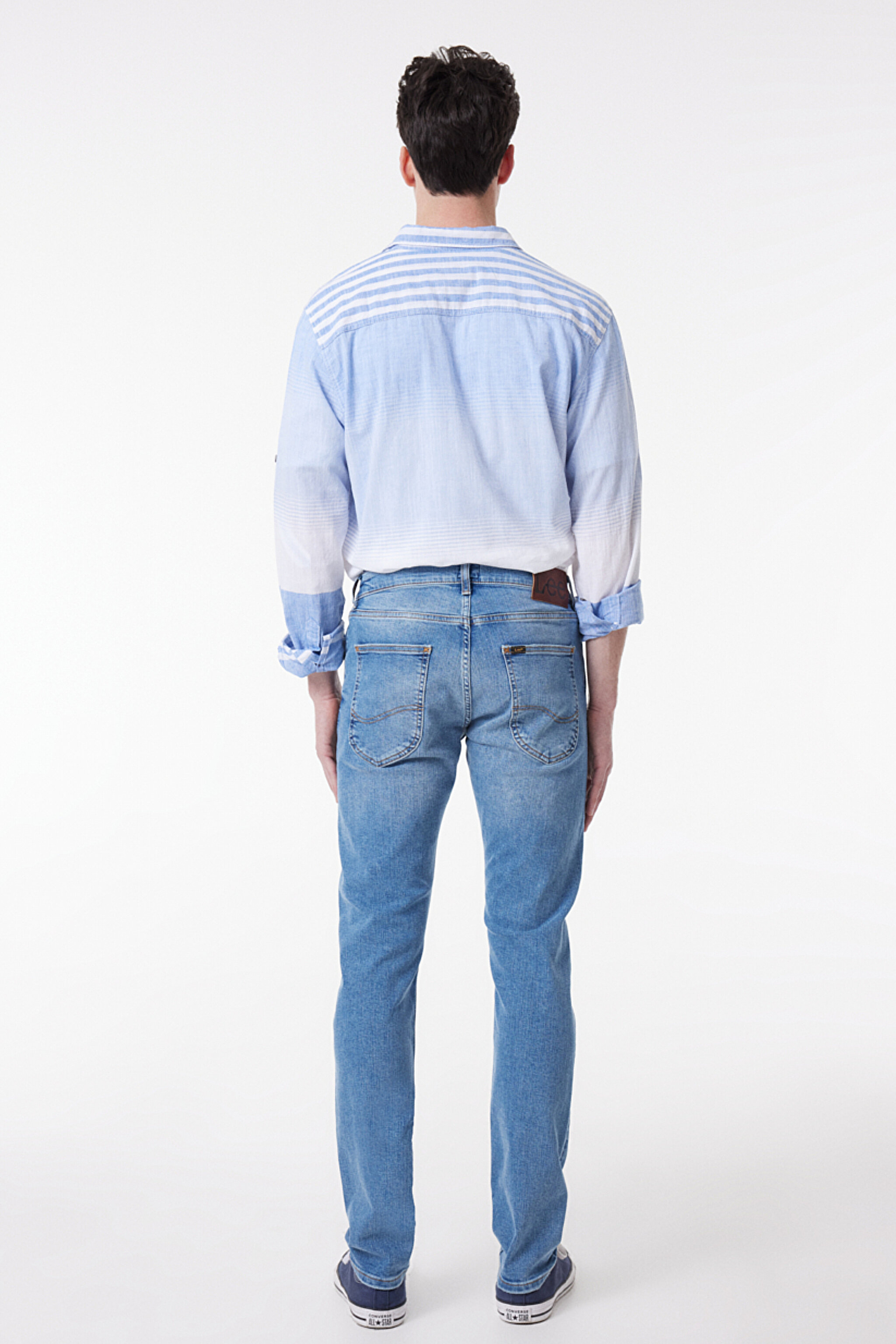 Luke Slim Fit Dar Kesim Düşük Bel Açık Mavi Esnek Jean Kot Pantolon - Light Blue-L719087404 (görsel 3)