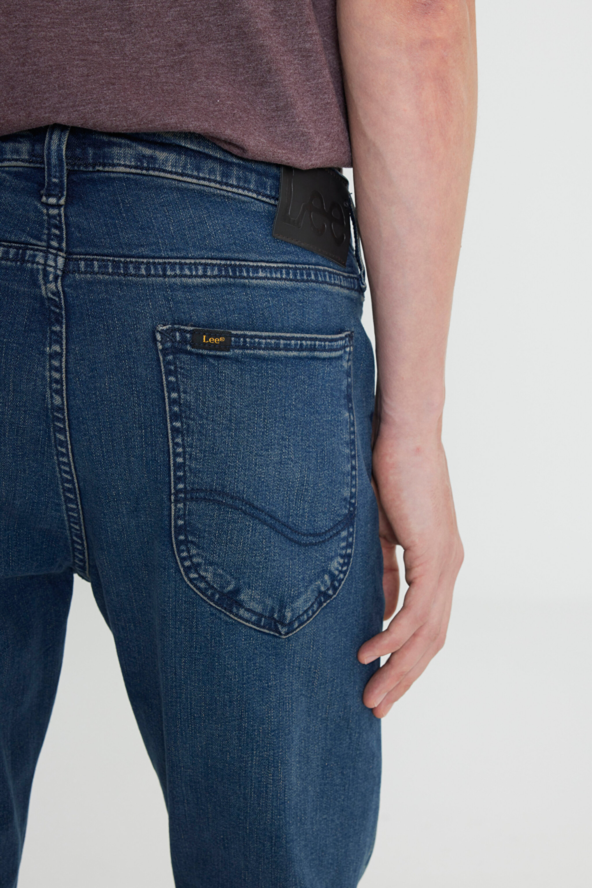 Slim Fit Dar Kesim Normal Bel Dar Paça Luke Mavi Jean Kot Pantolon - Mid Blue-L719127XT (görsel 6)