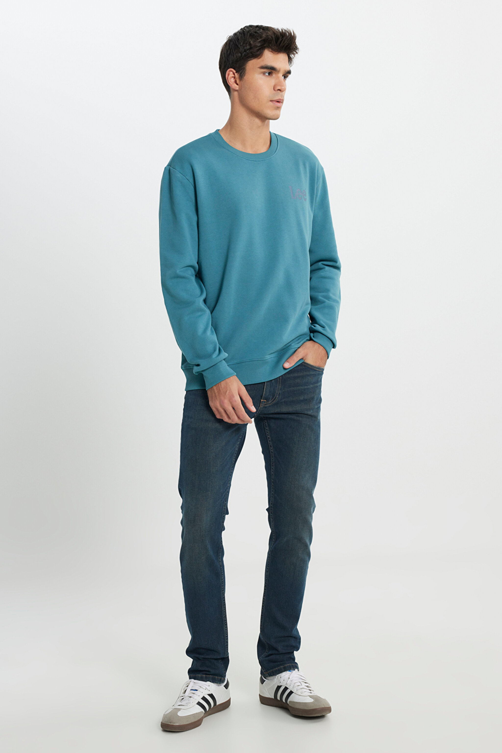 Slim Fit Dar Kesim Normal Bel Dar Paça Luke İndigo Jean Denim Pantolon