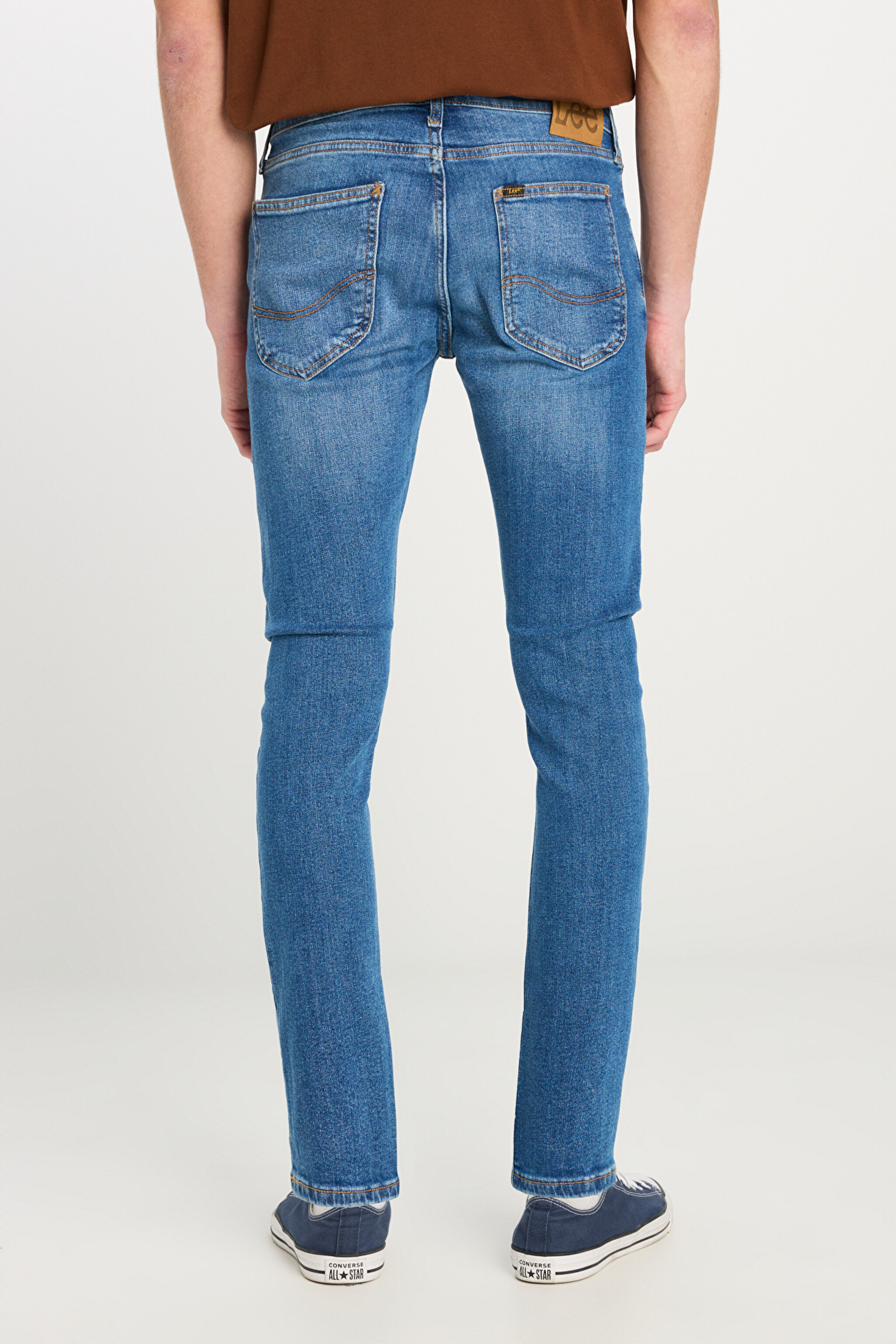 Slim Fit Dar Kesim Normal Bel Dar Paça Luke Açık Mavi Jean Kot Pantolon - Light Blue-L719183404 (görsel 4)