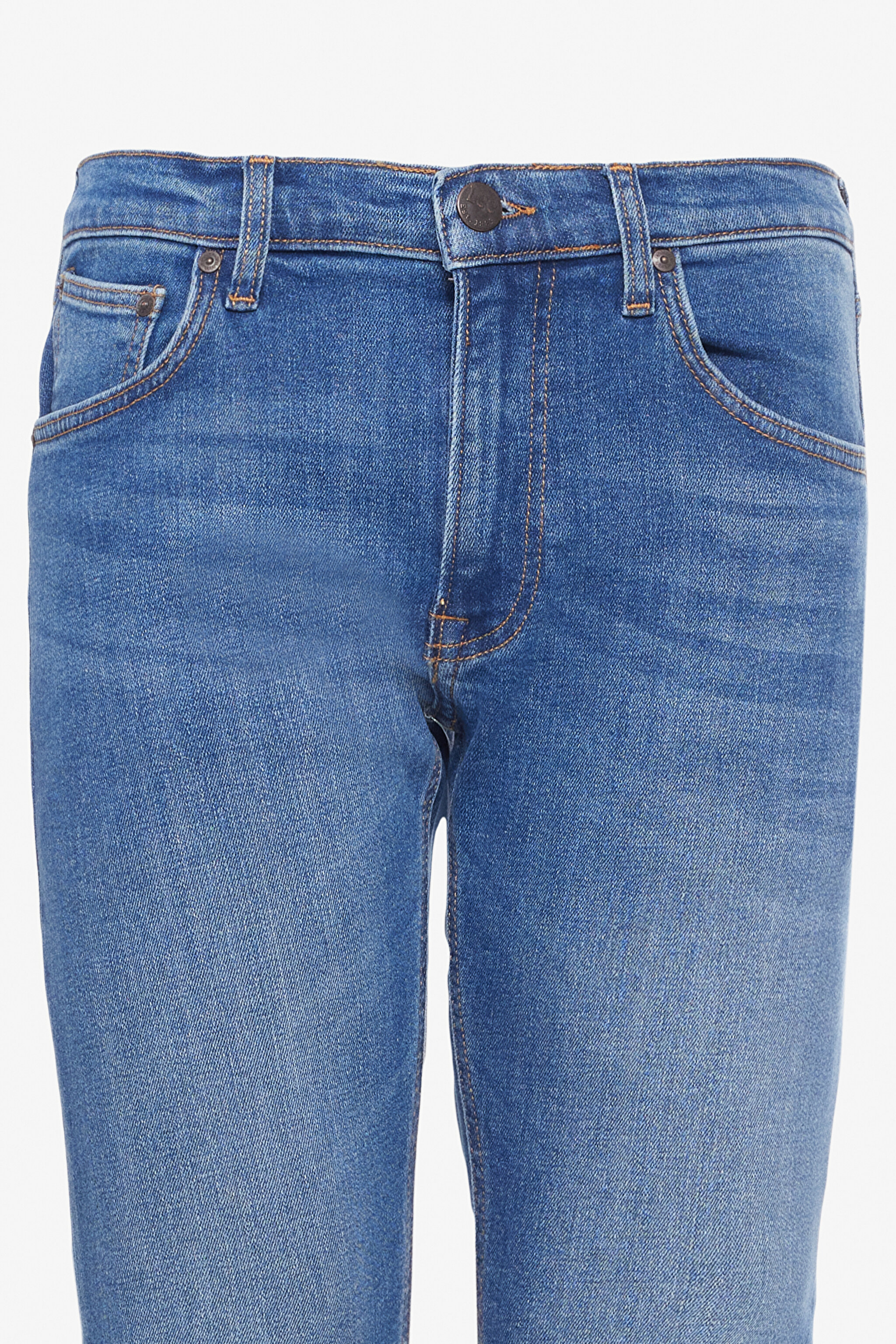 Slim Fit Dar Kesim Normal Bel Dar Paça Luke Açık Mavi Jean Kot Pantolon - Light Blue-L719183404 (görsel 8)