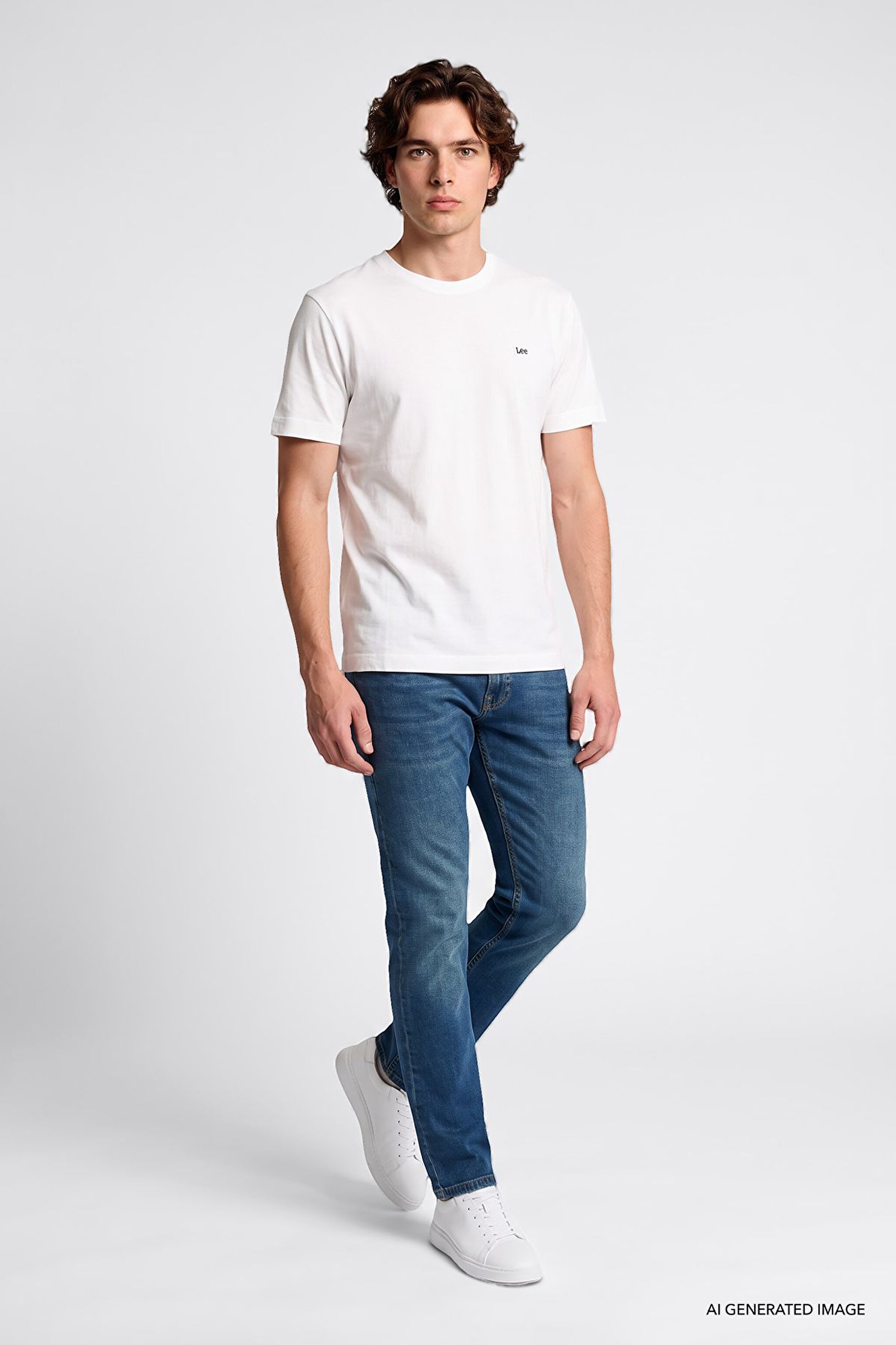 Pamuklu Slim Fit Dar Kesim Cepli Esnek Jean Kot Denim Pantolon - MidBlue-L719710062XT (görsel 2)