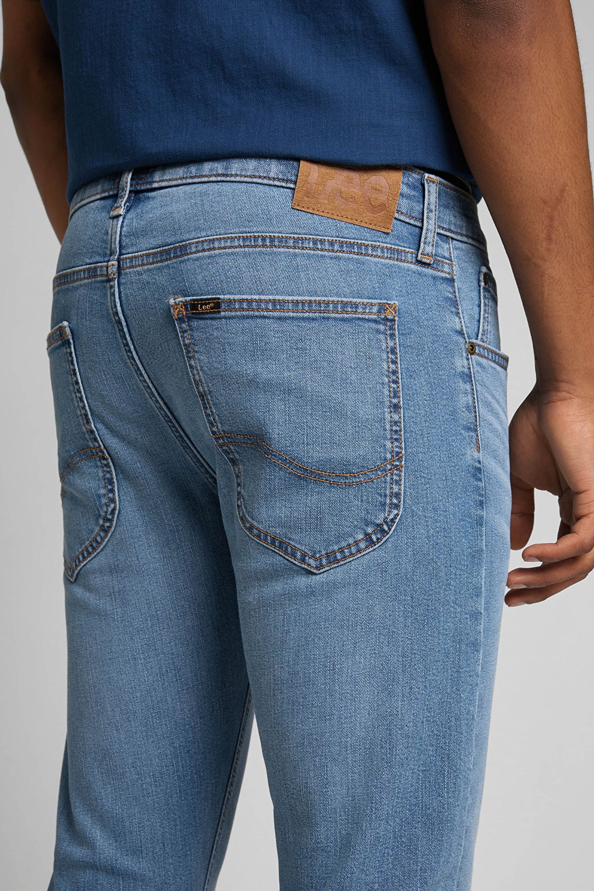 Luke Slim Fit Dar Kesim Normal Bel Mavi Esnek Jean Kot Pantolon - Fresh Mid Worn in-L719CAC53 (görsel 4)