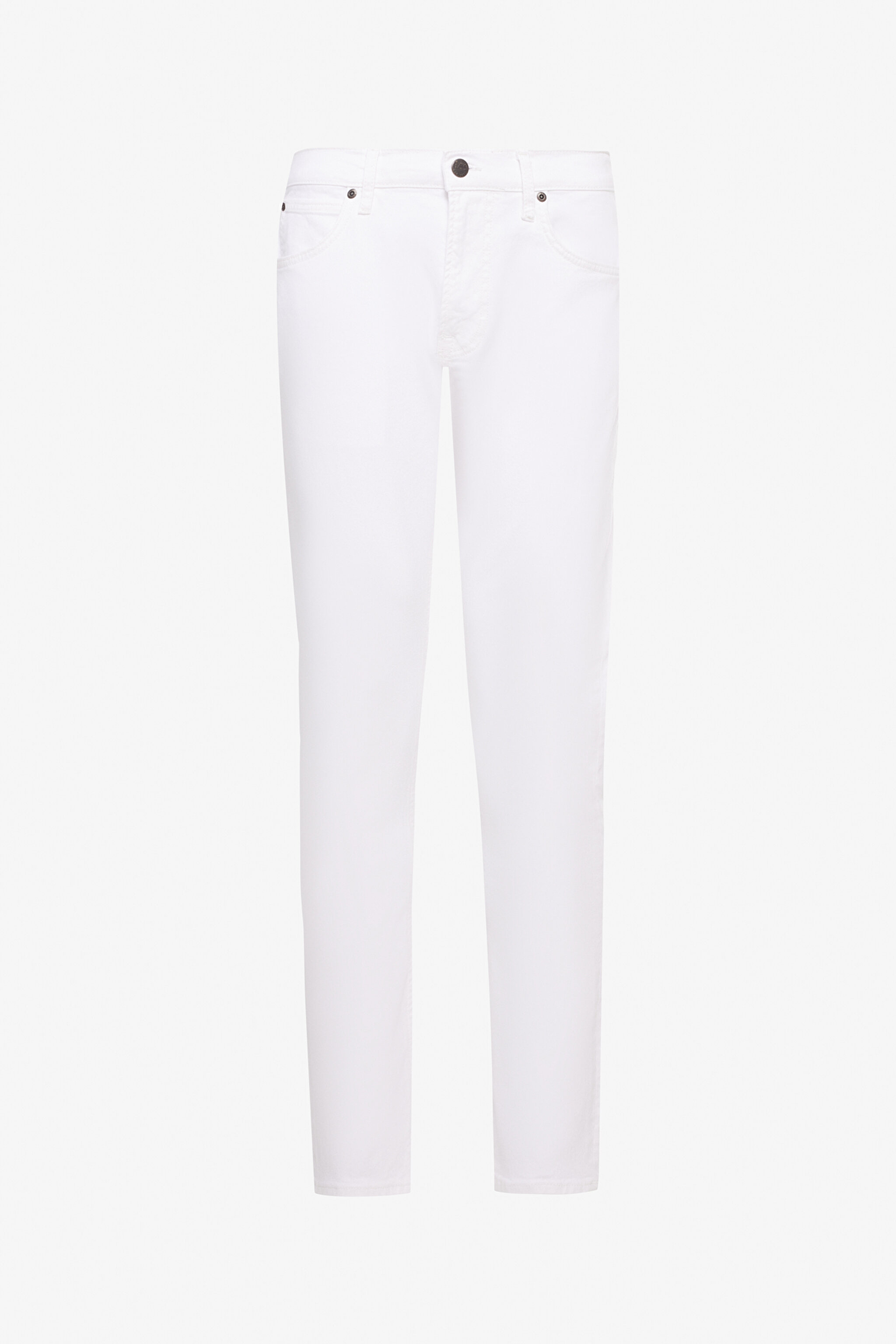 Slim Fit Dar Kesim Normal Bel Dar Paça Luke Beyaz Jean Kot Pantolon - White-L719E6361312 (görsel 6)