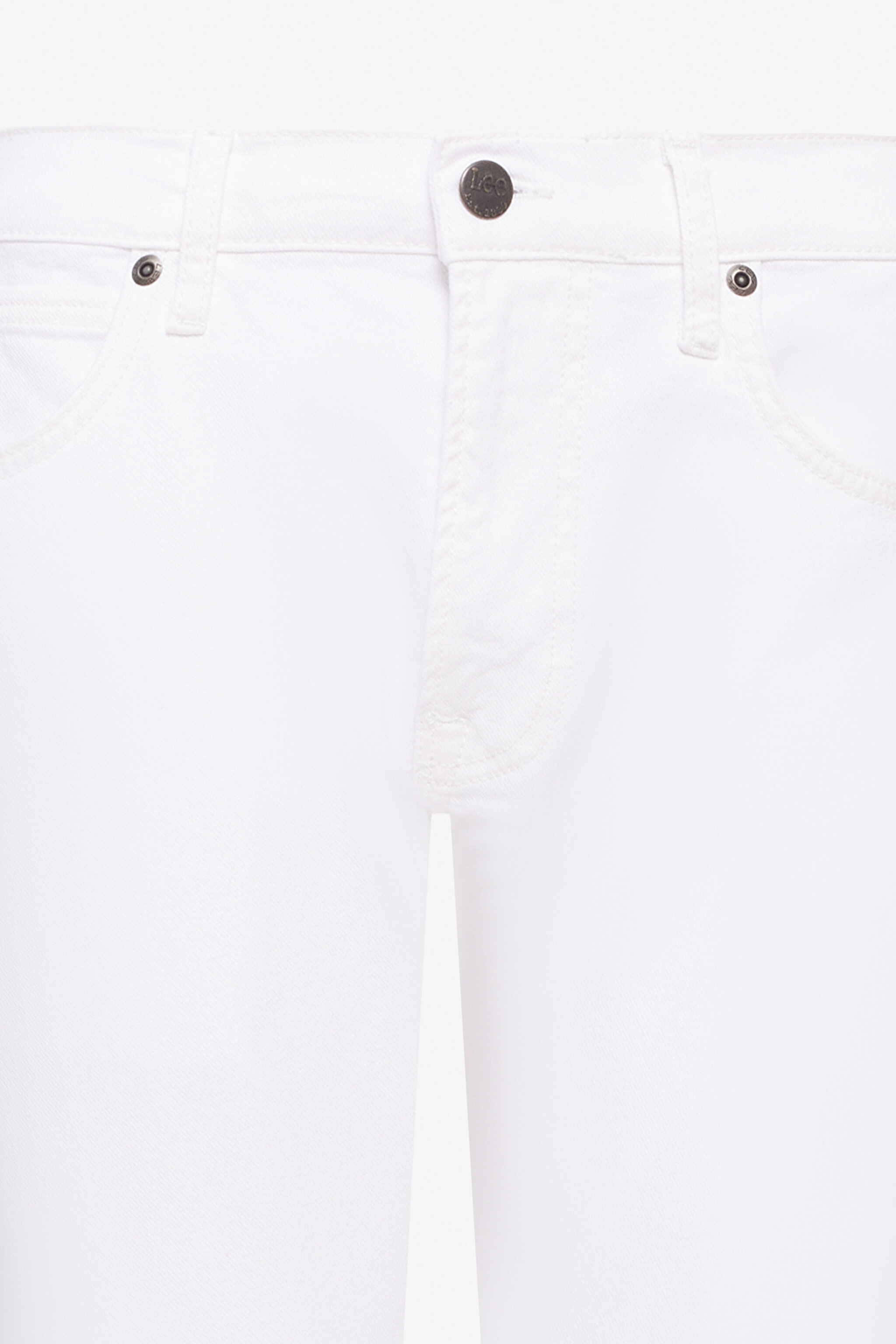 Slim Fit Dar Kesim Normal Bel Dar Paça Luke Beyaz Jean Kot Pantolon - White-L719E6361312 (görsel 7)