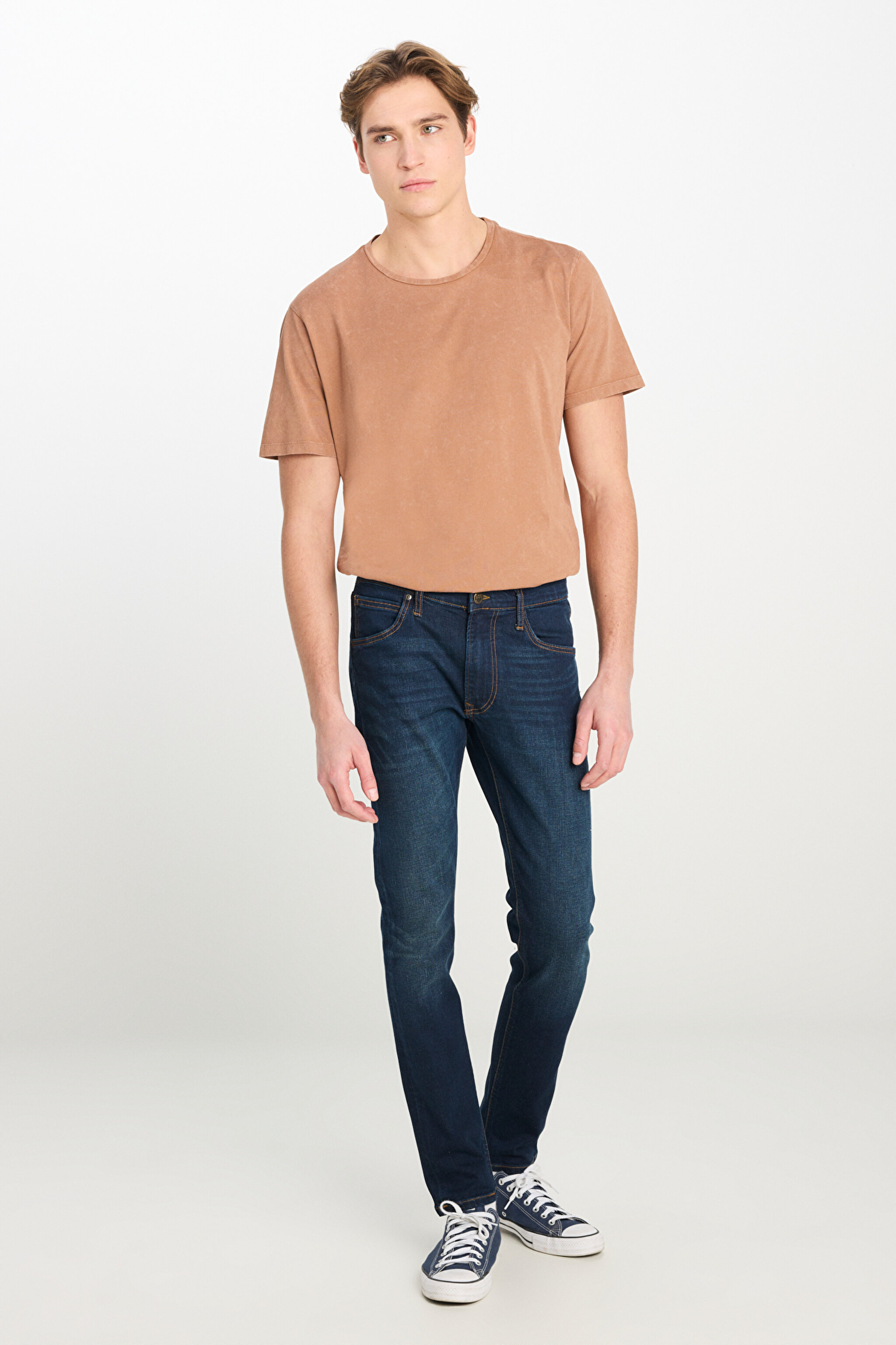 Luke Slim Fit Düşük Bel Denim Esnek Jean Kot Pantolon - Dark Blue-L719GCBY (görsel 2)