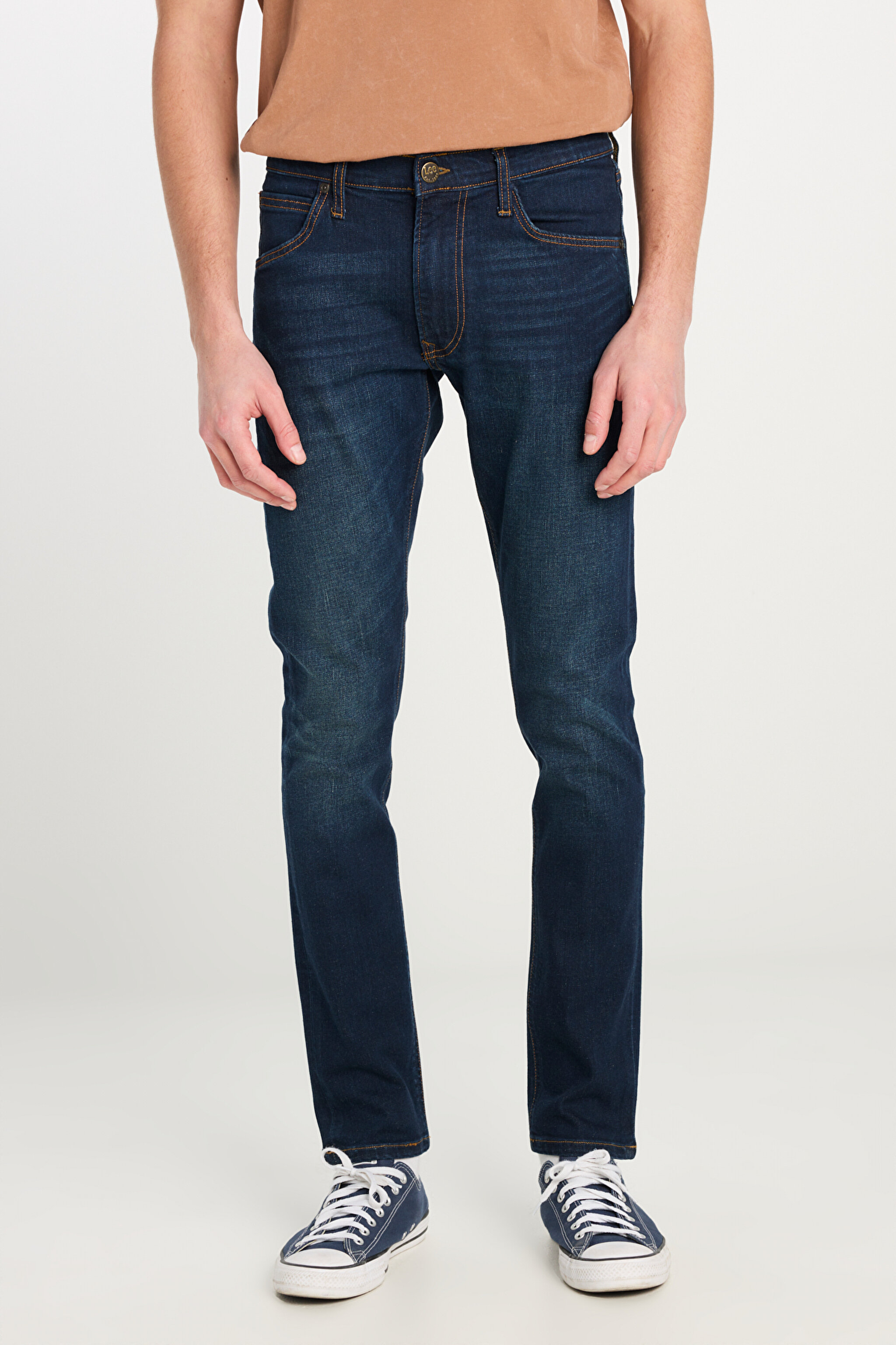 Luke Slim Fit Düşük Bel Denim Esnek Jean Kot Pantolon - Dark Blue-L719GCBY (görsel 3)