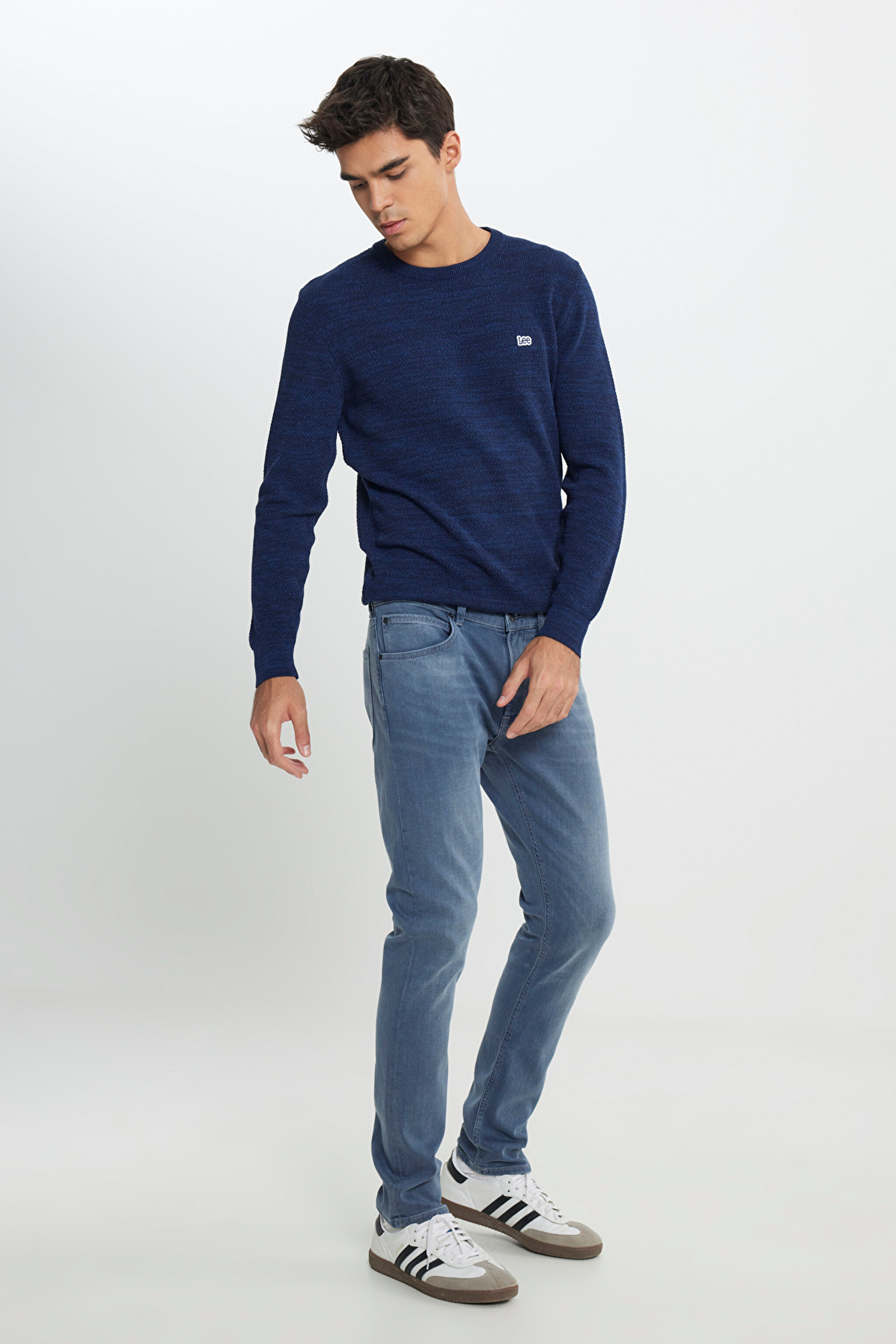 Luke Slim Fit Düşük Bel Denim Esnek Jean Kot Pantolon - Crown Blue-L719NKGE (görsel 2)