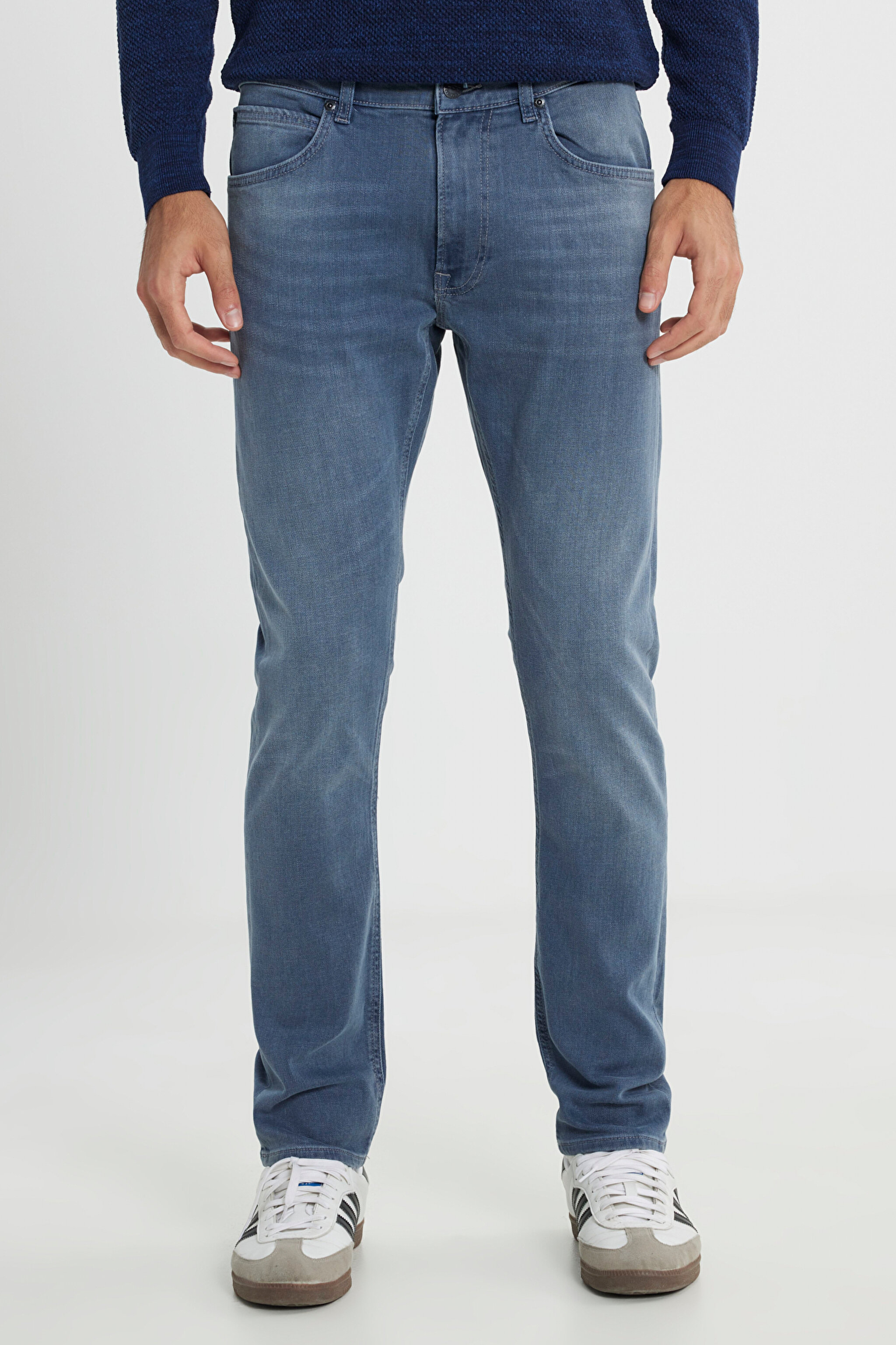 Luke Slim Fit Düşük Bel Denim Esnek Jean Kot Pantolon - Crown Blue-L719NKGE (görsel 3)