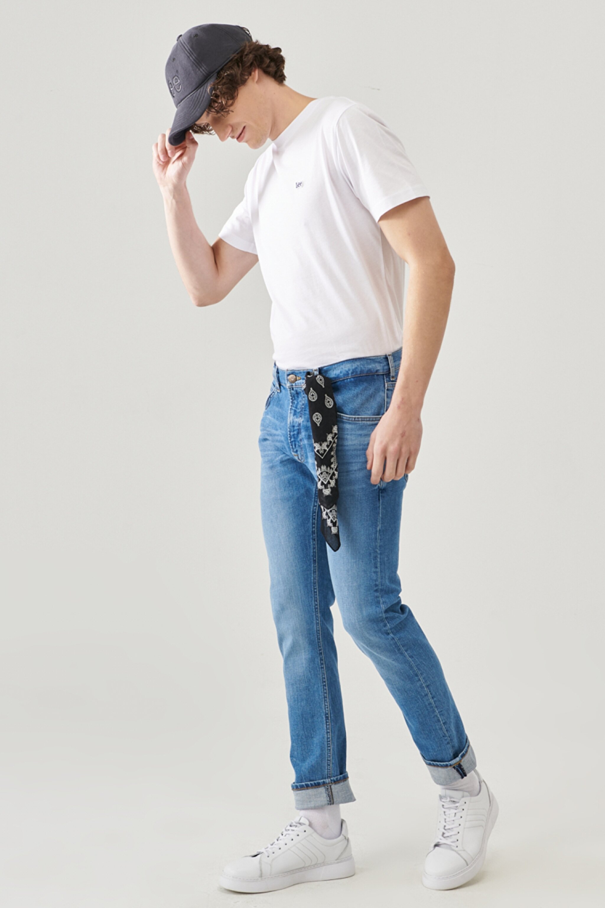 Luke Slim Tapered Fit Normal Bel Esnek Jean Kot Pantolon - Worn In Cody-L719NLLT