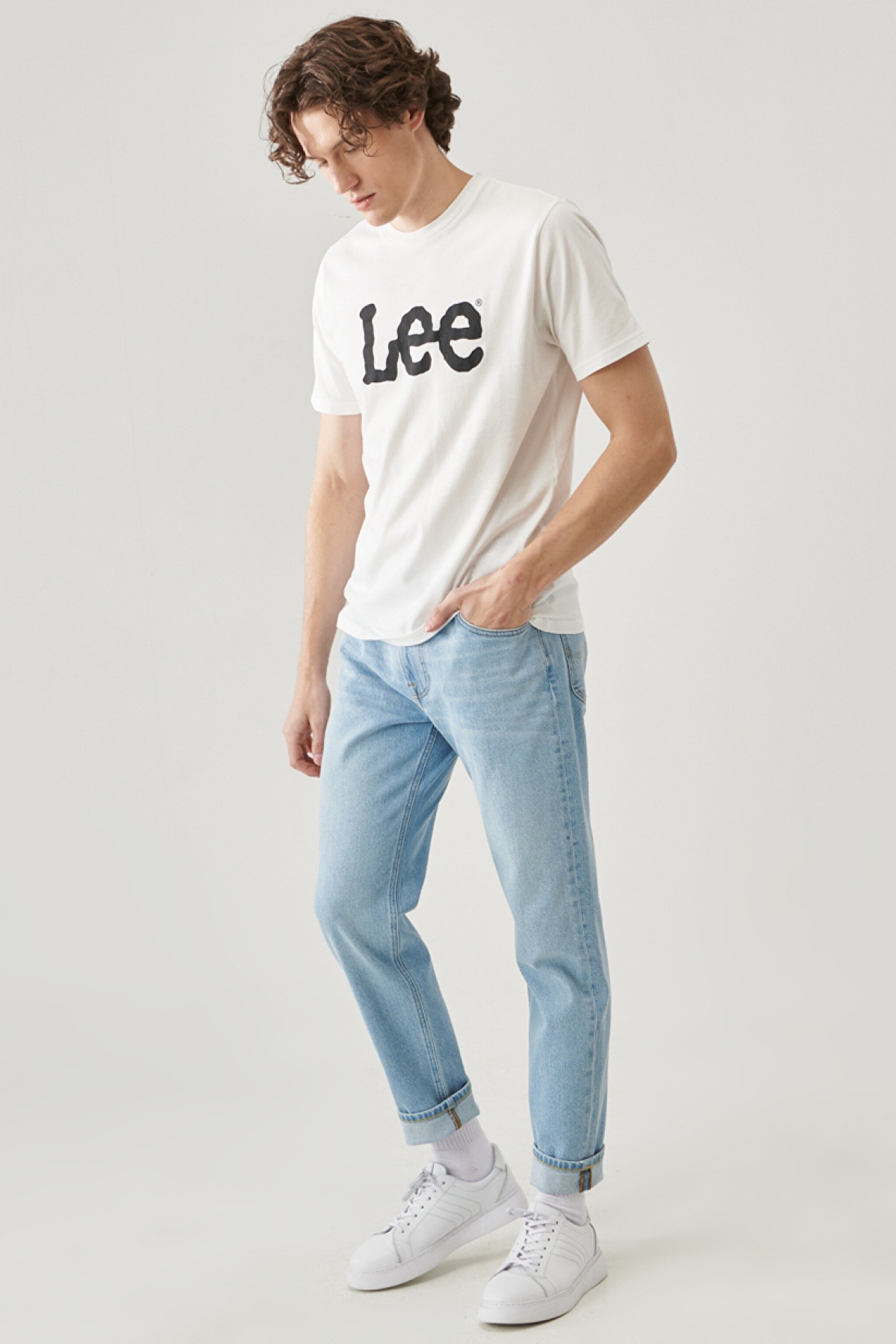 Luke Slim Tapered Fit Normal Bel Esnek Jean Kot Pantolon - Lt Worn Nelson-L719NOOG