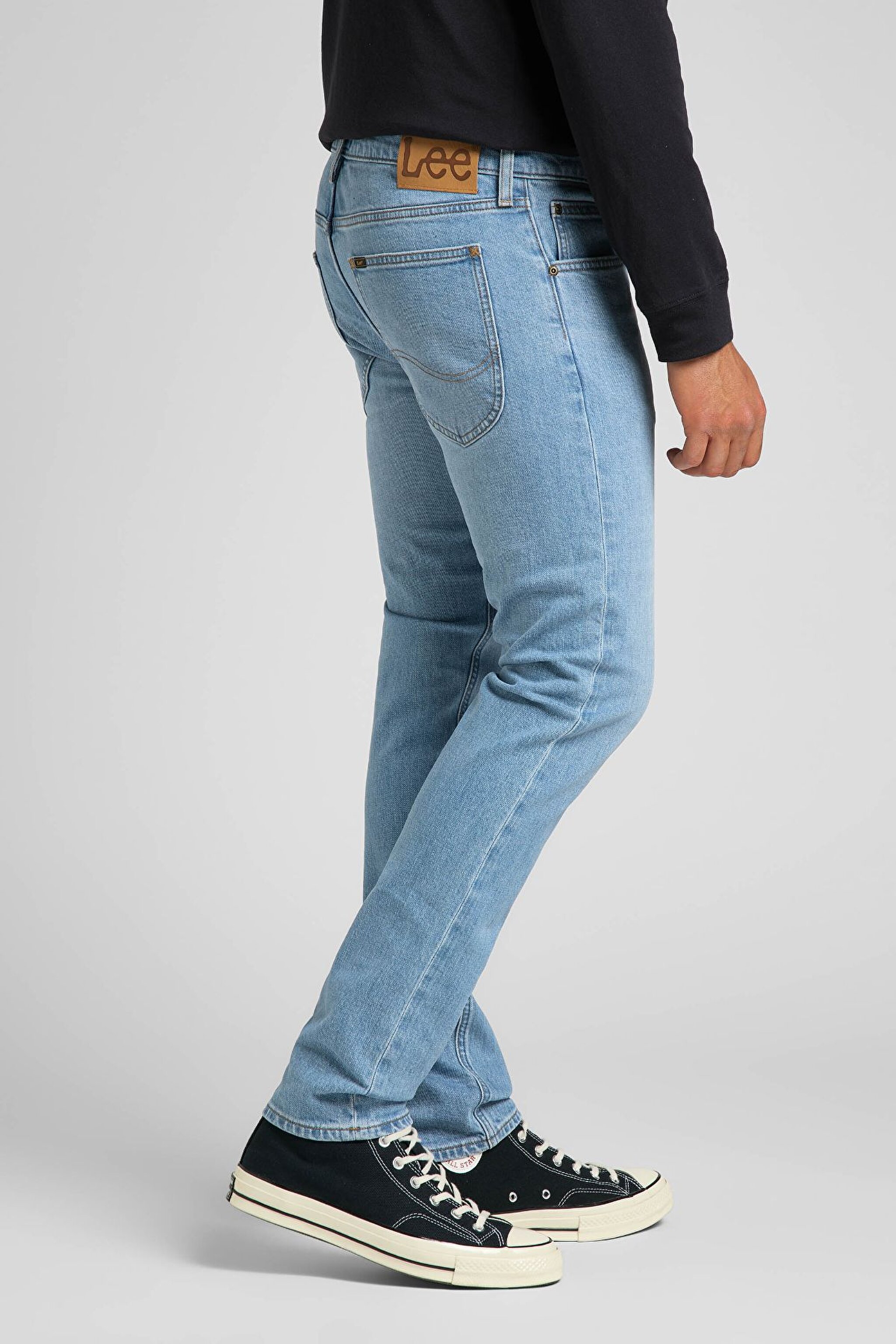 Luke Slim Tapered Fit Dar Kesim Esnek Jean Kot Pantolon - Sunday Light-L719PLEB (görsel 3)