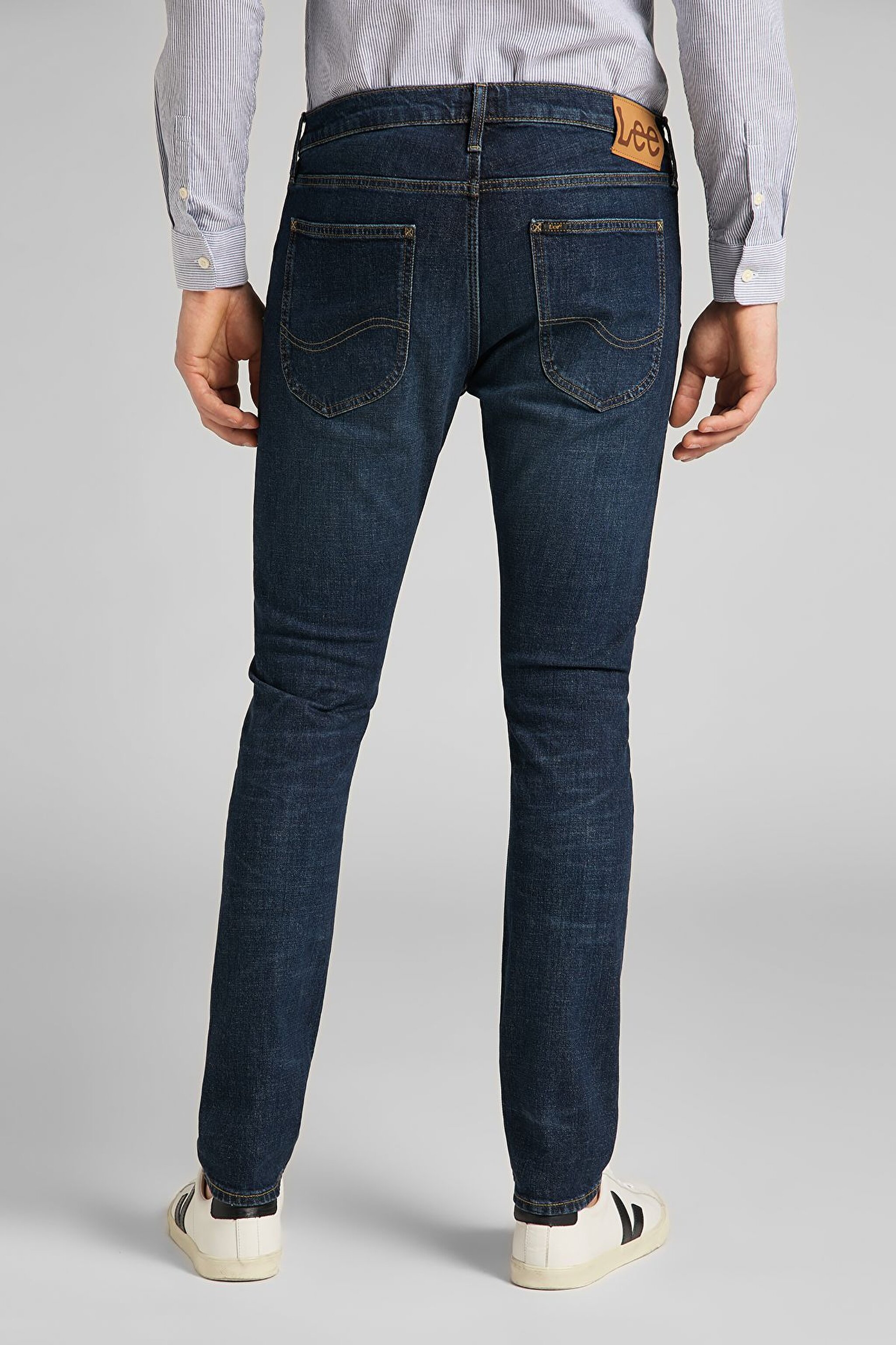 Luke Slim Fit Düşük Bel Denim Esnek Jean Kot Pantolon - Deep Blue-L719PLMJ (görsel 4)