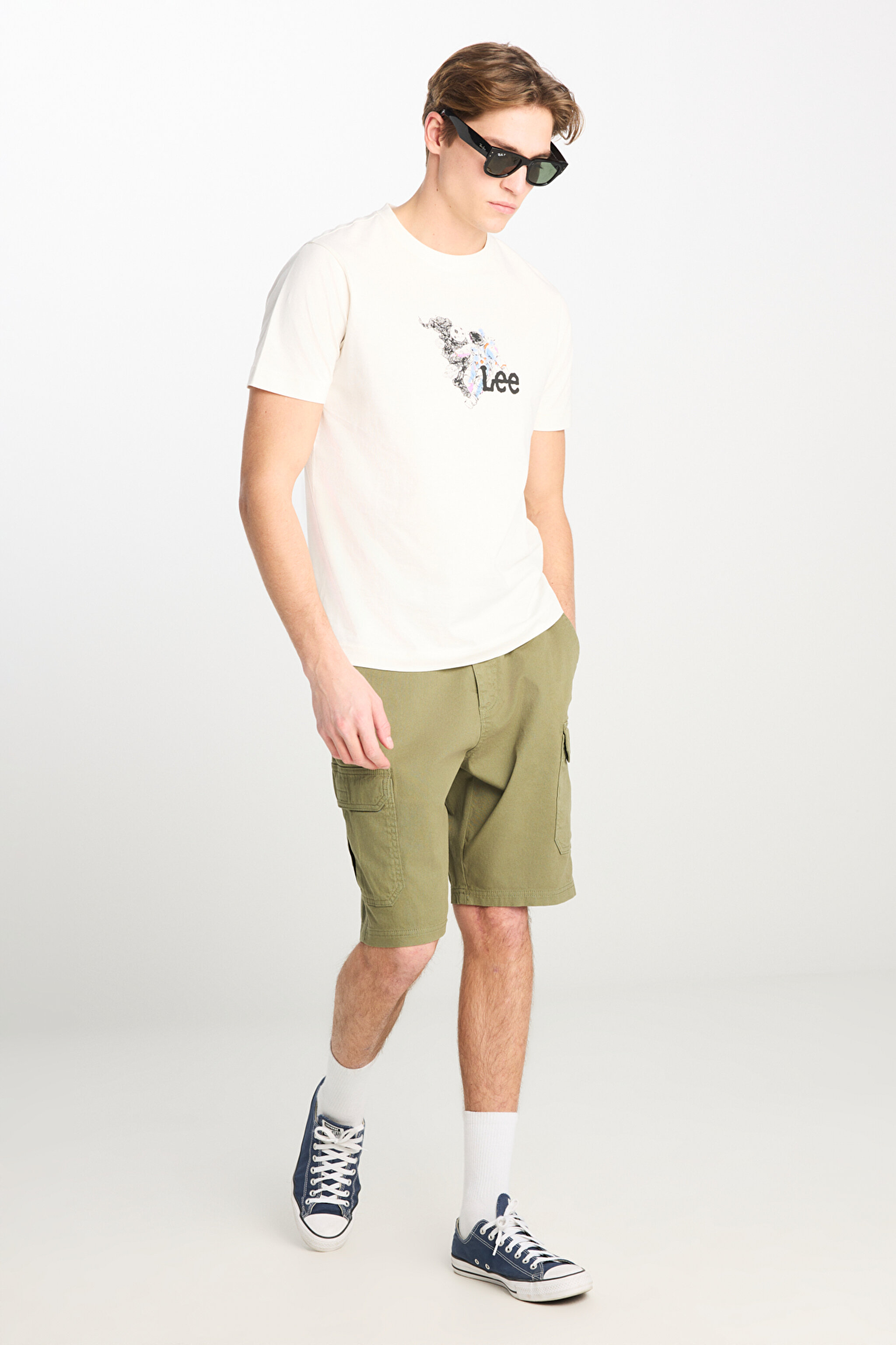 Regular Fit Normal Kesim Normal Bel Haki Şort - Olive Night-L71JA4897G54 (görsel 2)