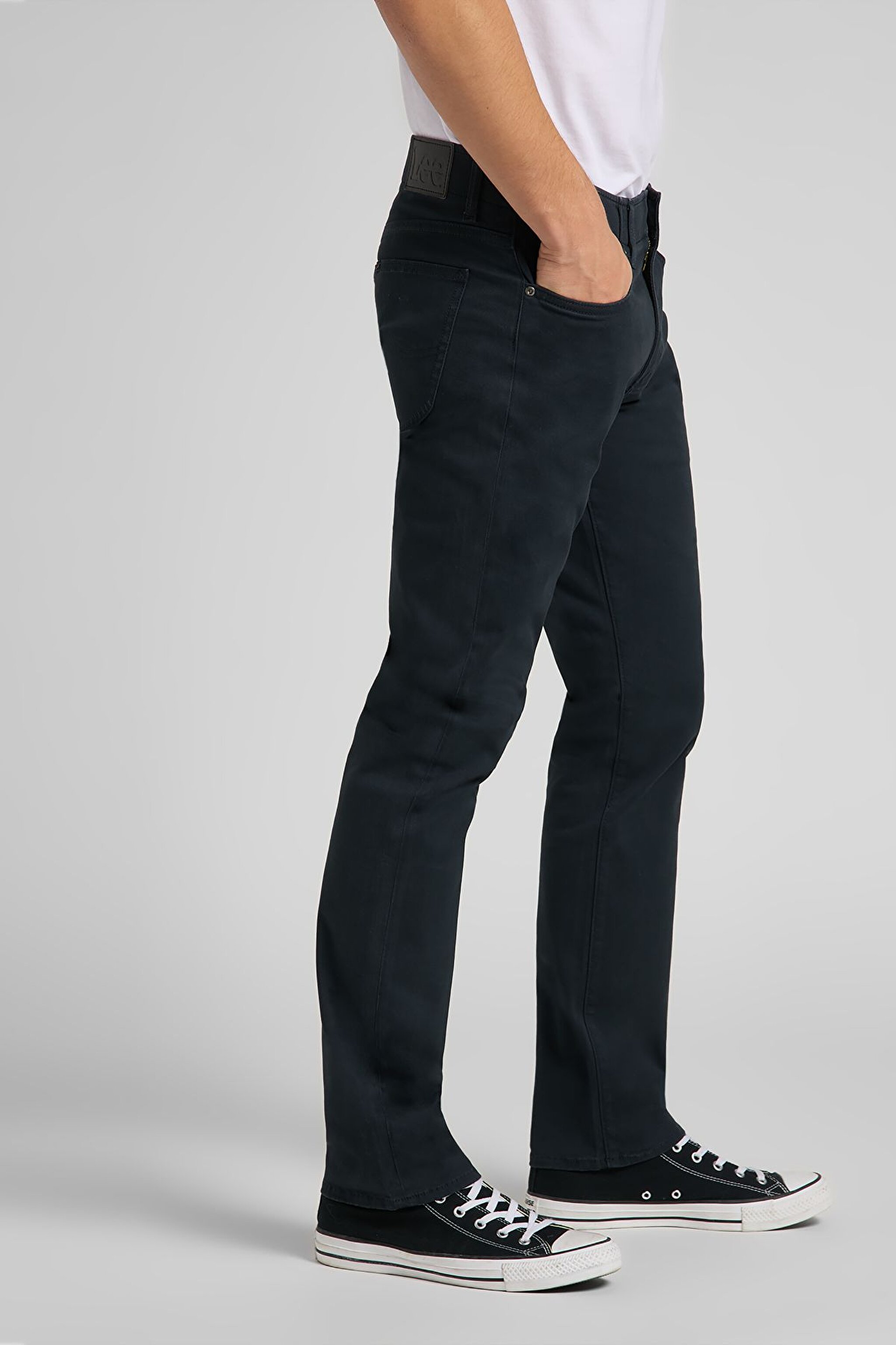 Extreme Motion Slim Fit Dar Kesim Normal Bel Lacivert Esnek Pantolon - Navy-L71WTF35 (görsel 3)