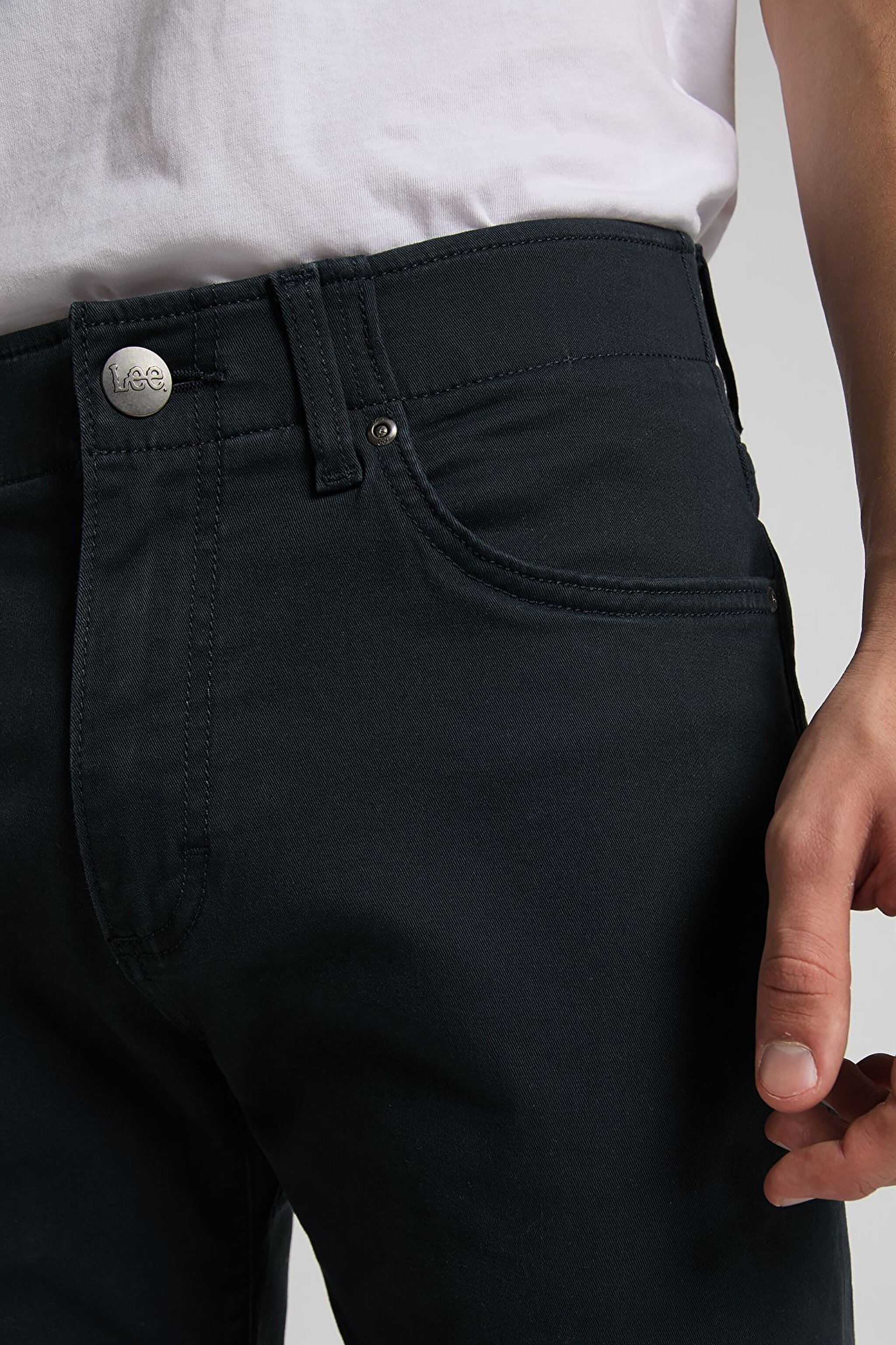 Extreme Motion Slim Fit Dar Kesim Normal Bel Lacivert Esnek Pantolon - Navy-L71WTF35 (görsel 4)