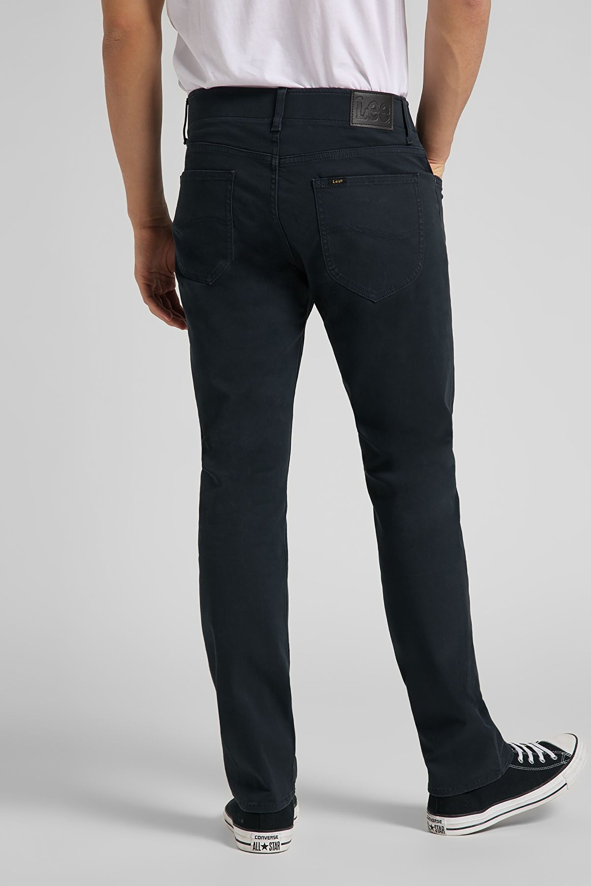 Extreme Motion Slim Fit Dar Kesim Normal Bel Lacivert Esnek Pantolon - Navy-L71WTF35 (görsel 6)