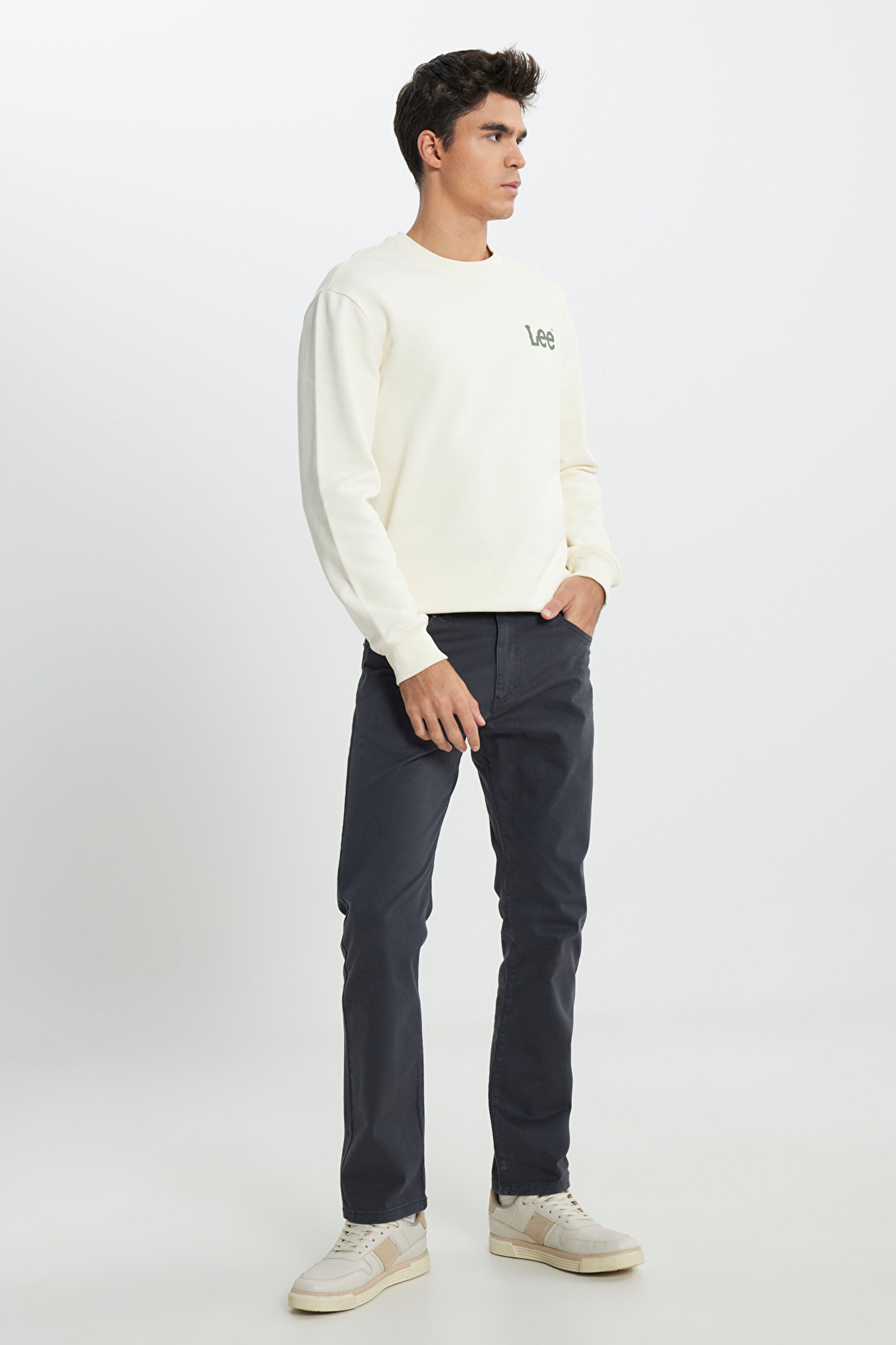 Extreme Motion Slim Fit Dar Kesim Normal Bel Gri Esnek Pantolon