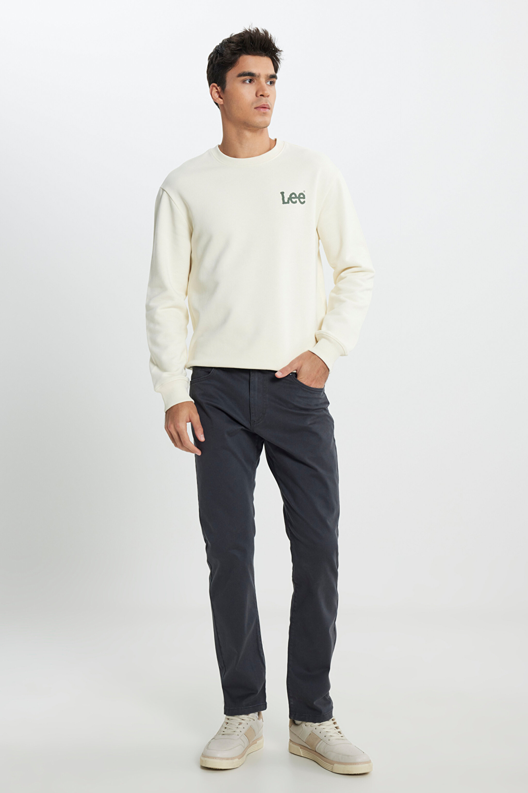 Extreme Motion Slim Fit Dar Kesim Normal Bel Gri Esnek Pantolon - Gray-L71WTF70 (görsel 2)