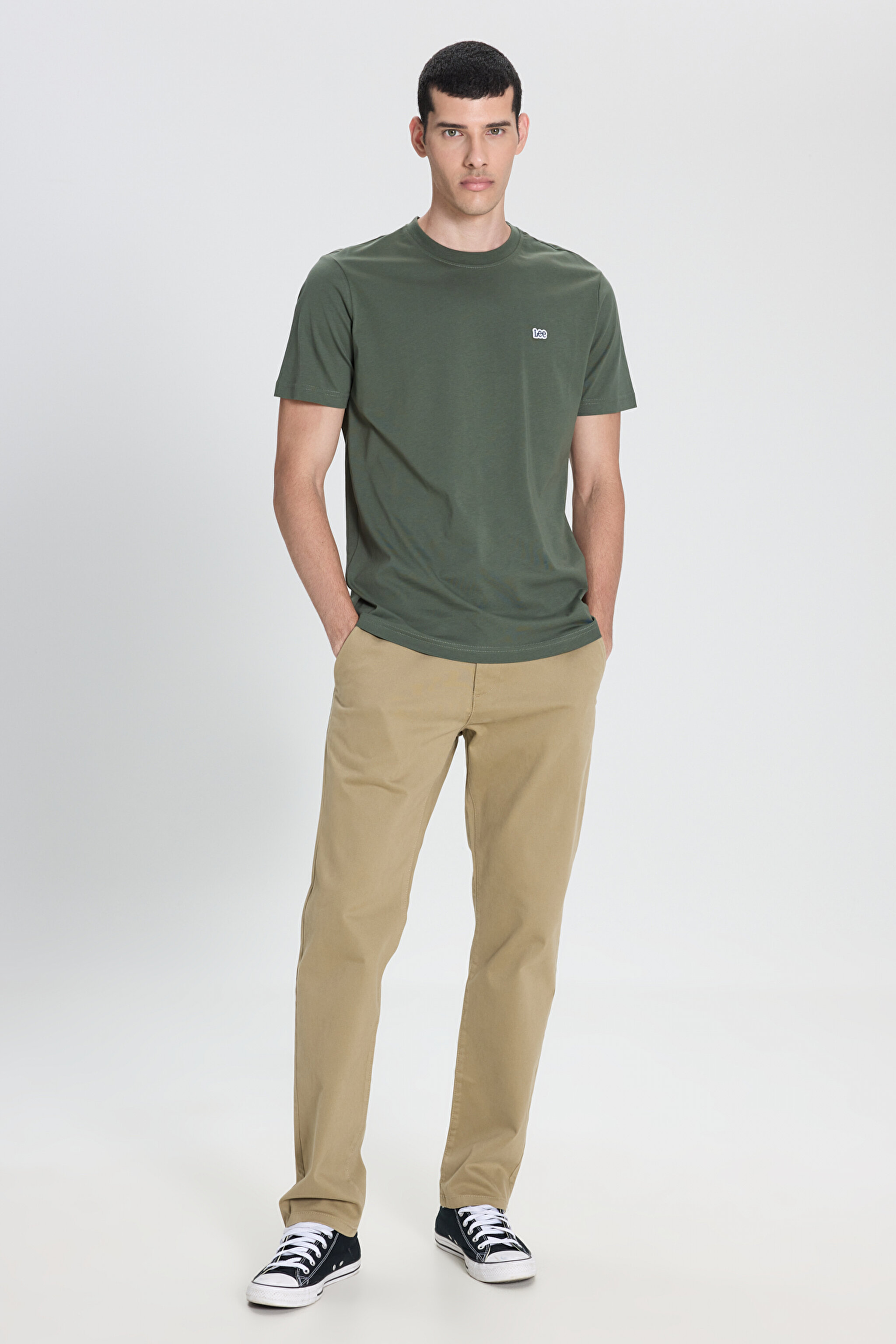 Extreme Motion Slim Fit Dar Kesim Normal Bel Bej Esnek Pantolon