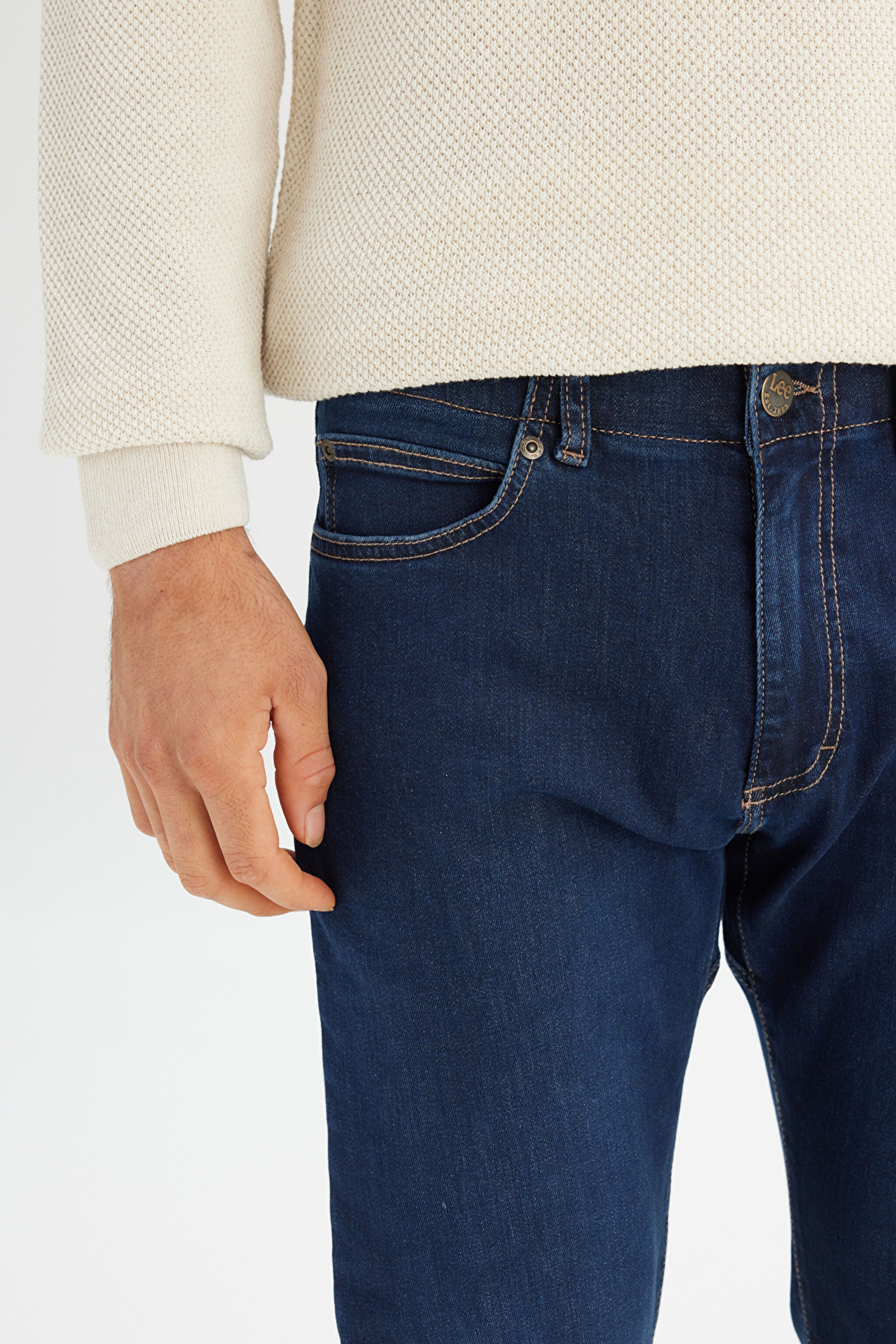 Extreme Motion Slim Fit Dar Kesim Pamuklu Esnek Mavi Denim Jean Pantolon - MotionBlue-L72A00014CR (görsel 4)