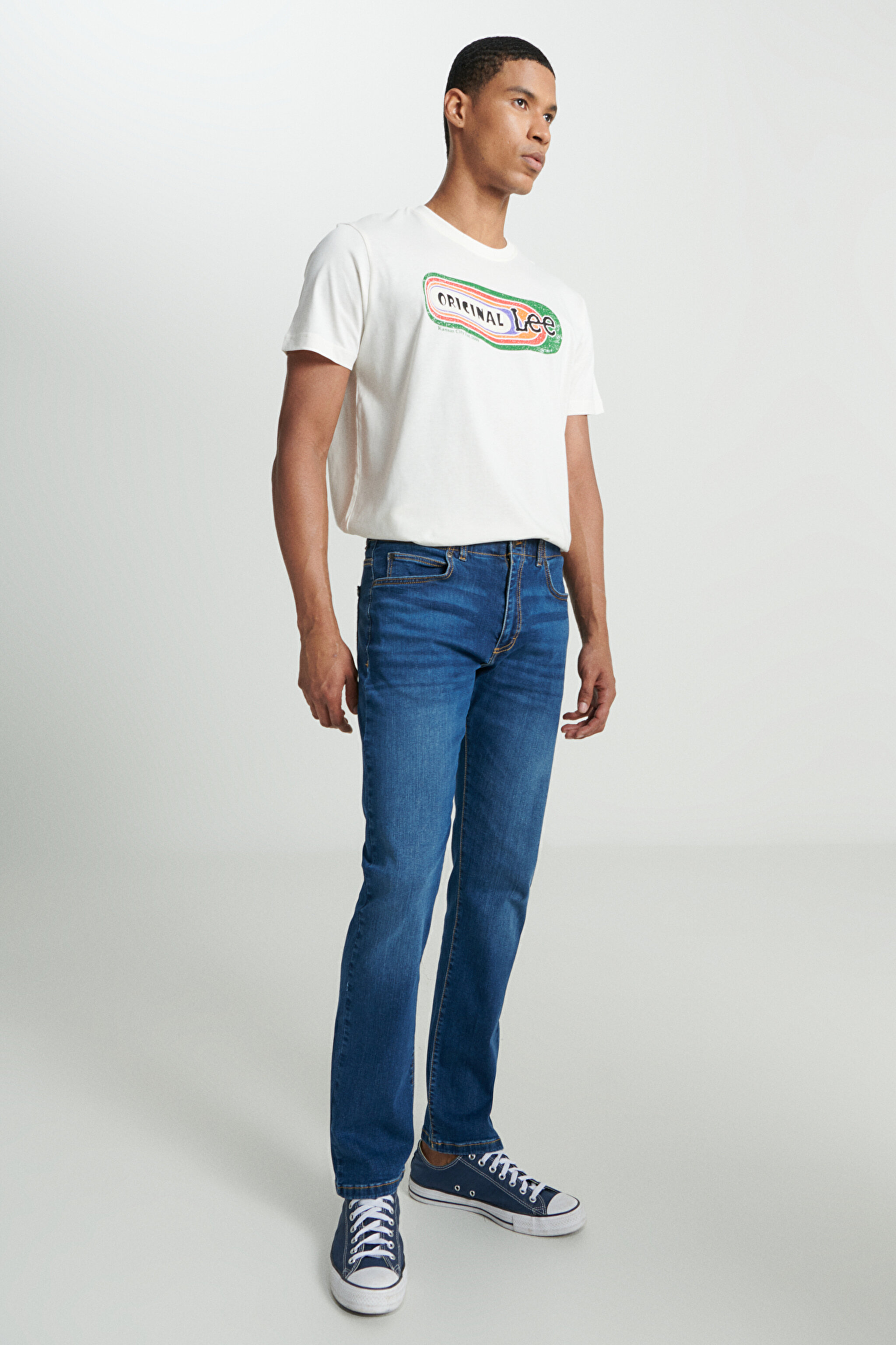 Extreme Motion Slim Fit Dar Kesim Normal Bel Mavi Esnek Jean Kot Pantolon - Stone-L72A00458 (görsel 3)