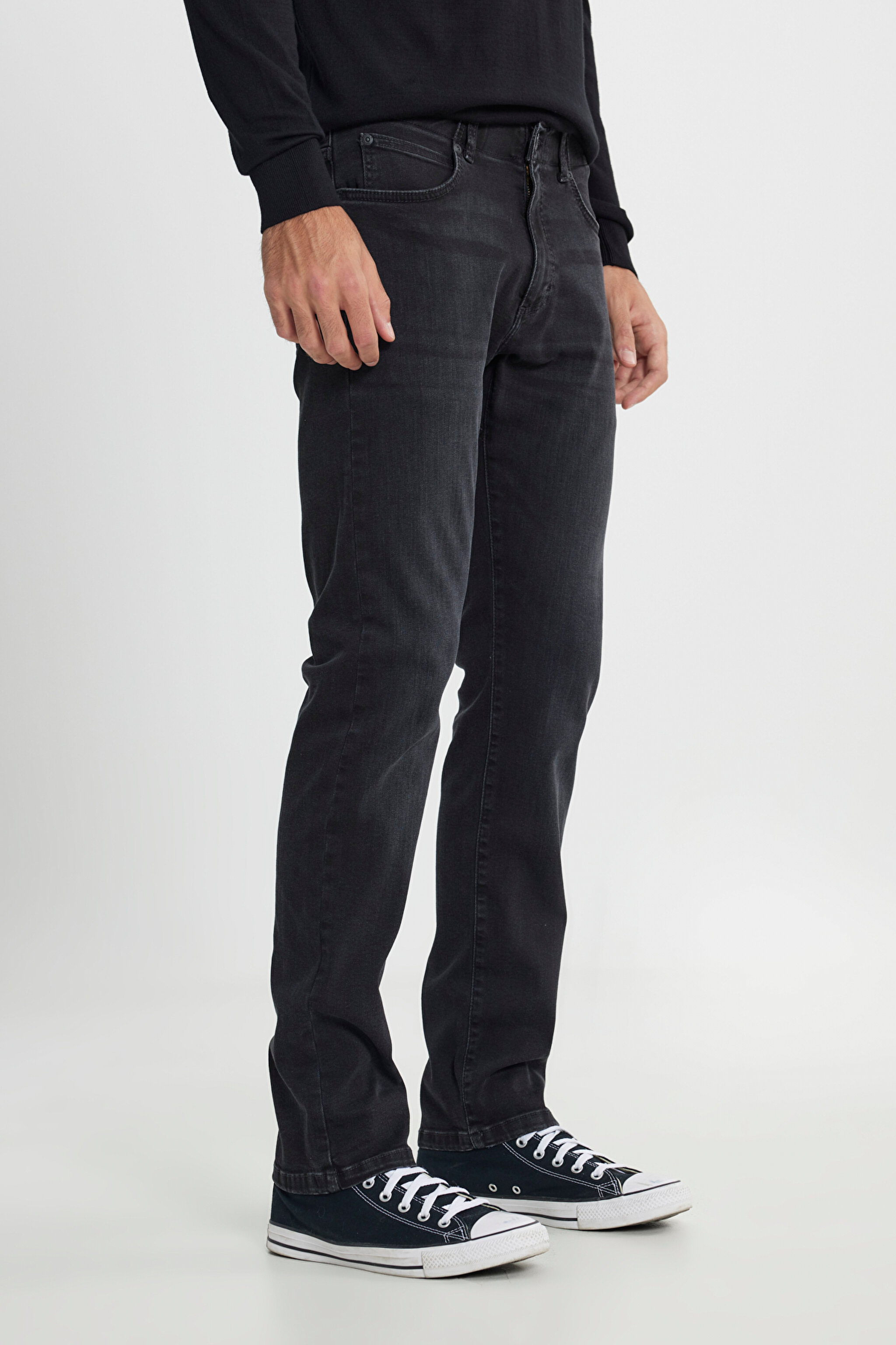 Extreme Motion Slim Tapered Dar Kesim Normal Bel Lacivert Esnek Jean Kot Pantolon - Rinse-L72A00536 (görsel 5)