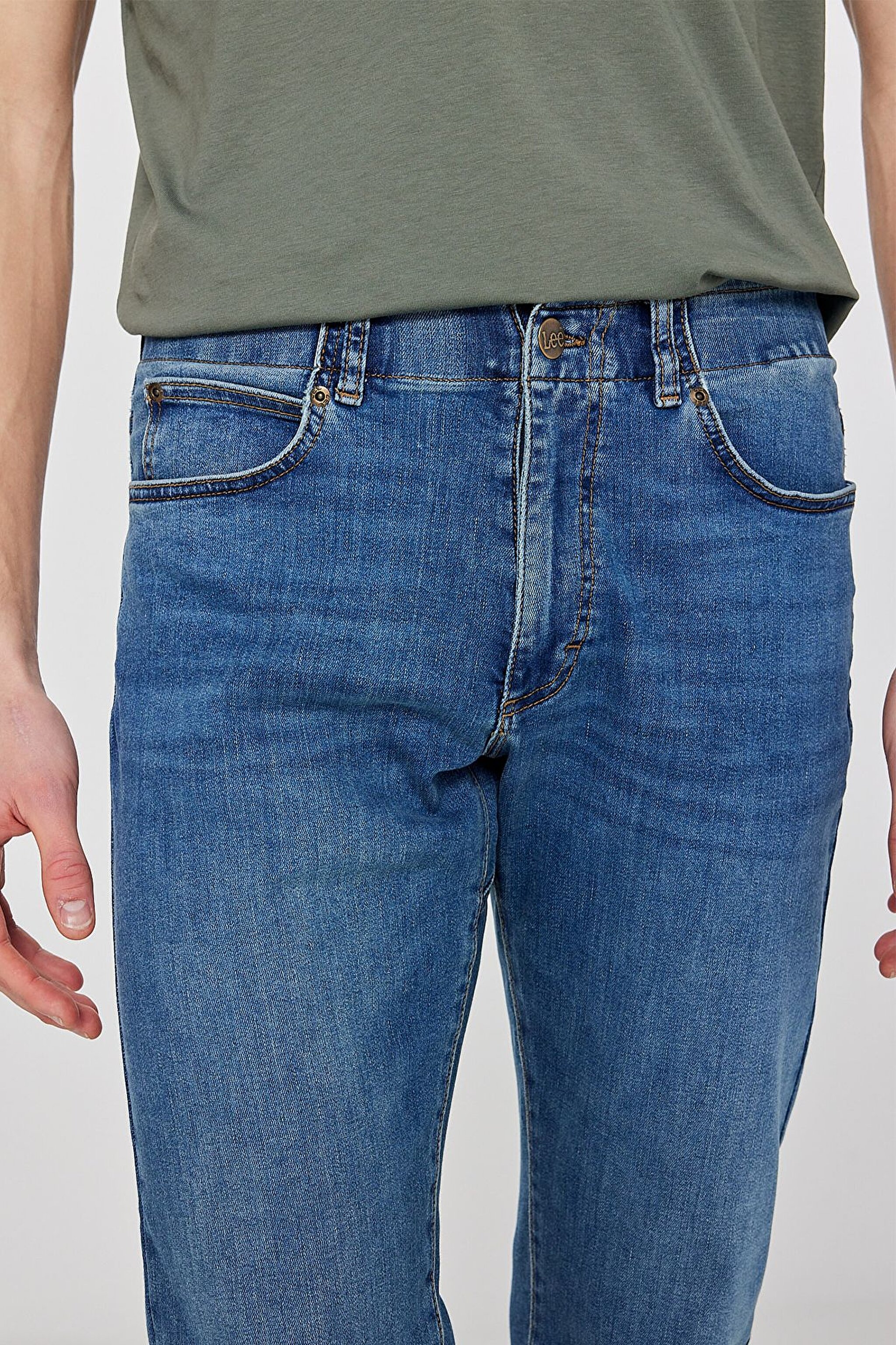 Slim Tapered Fit Dar Kesim Normal Bel Düz Paça Extreme Motion Mavi