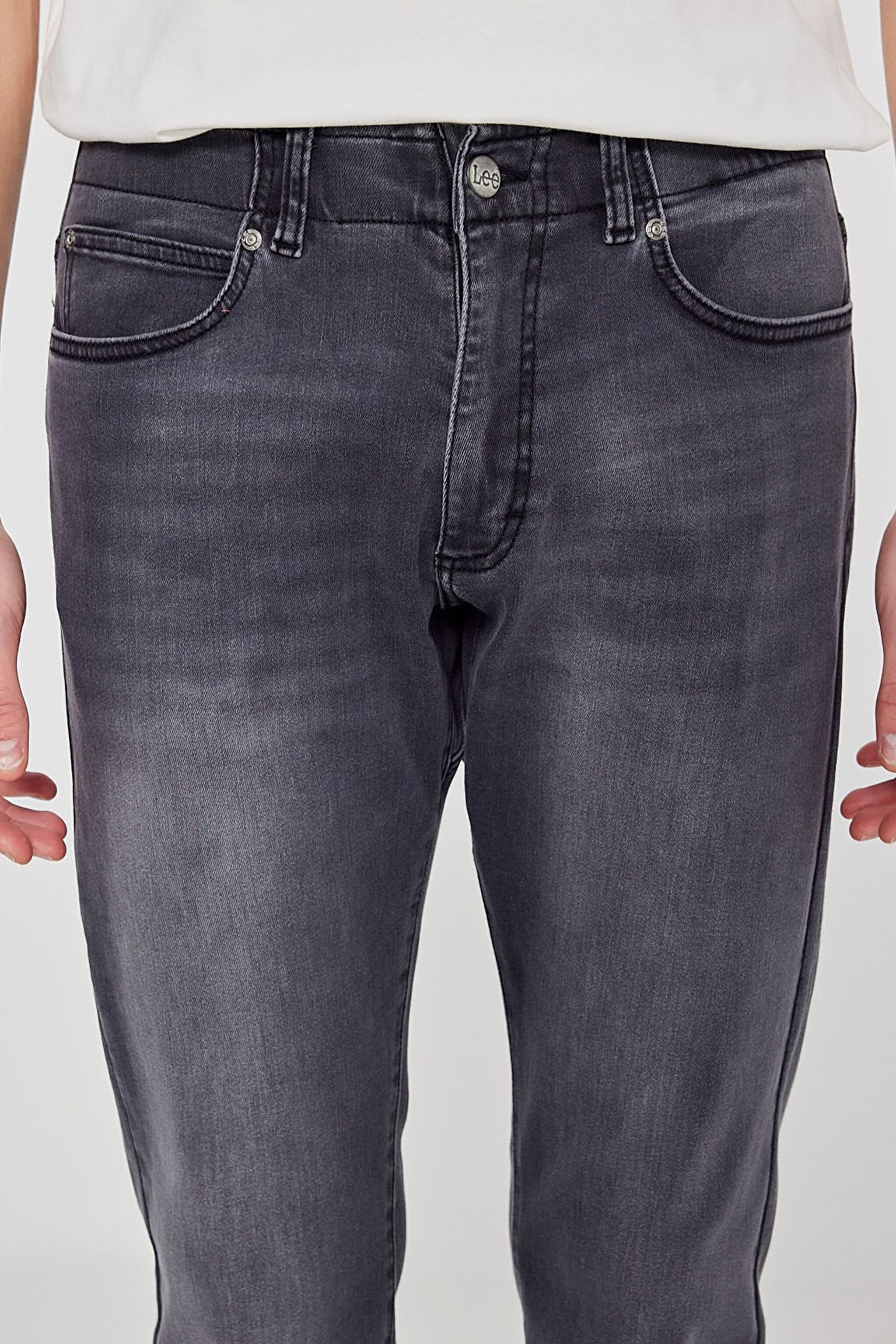 Slim Tapered Fit Dar Kesim Normal Bel Düz Paça Extreme Motion Koyu Gri Esnek Jean Kot Pantolon - Copper Falls-L72A008E47 (görsel 5)