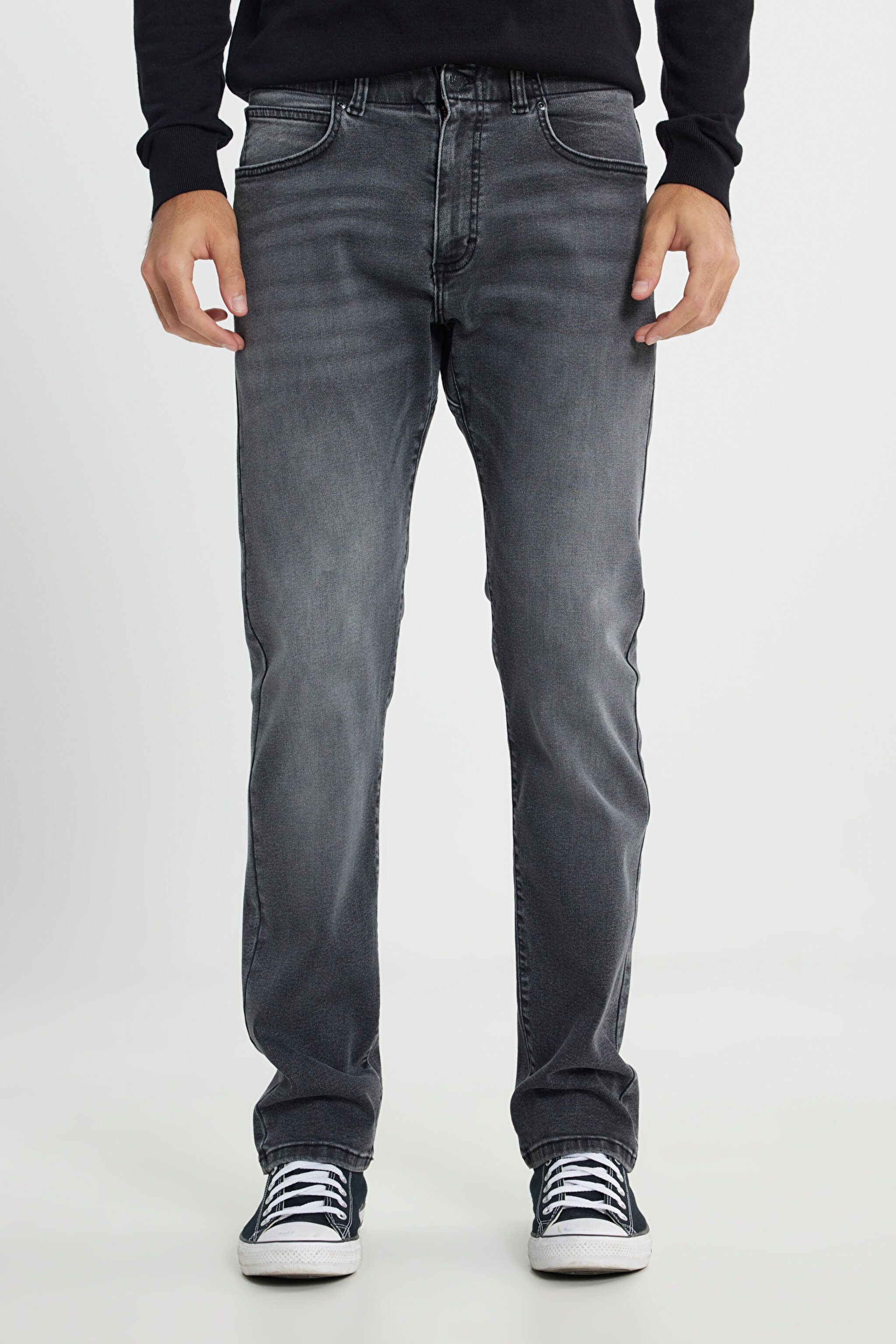 Slim Fit Dar Kesim Düşük Bel Extreme Motion Antrasit Esnek Jean Denim Pantolon - Dark Anthracite-L72A010050 (görsel 3)