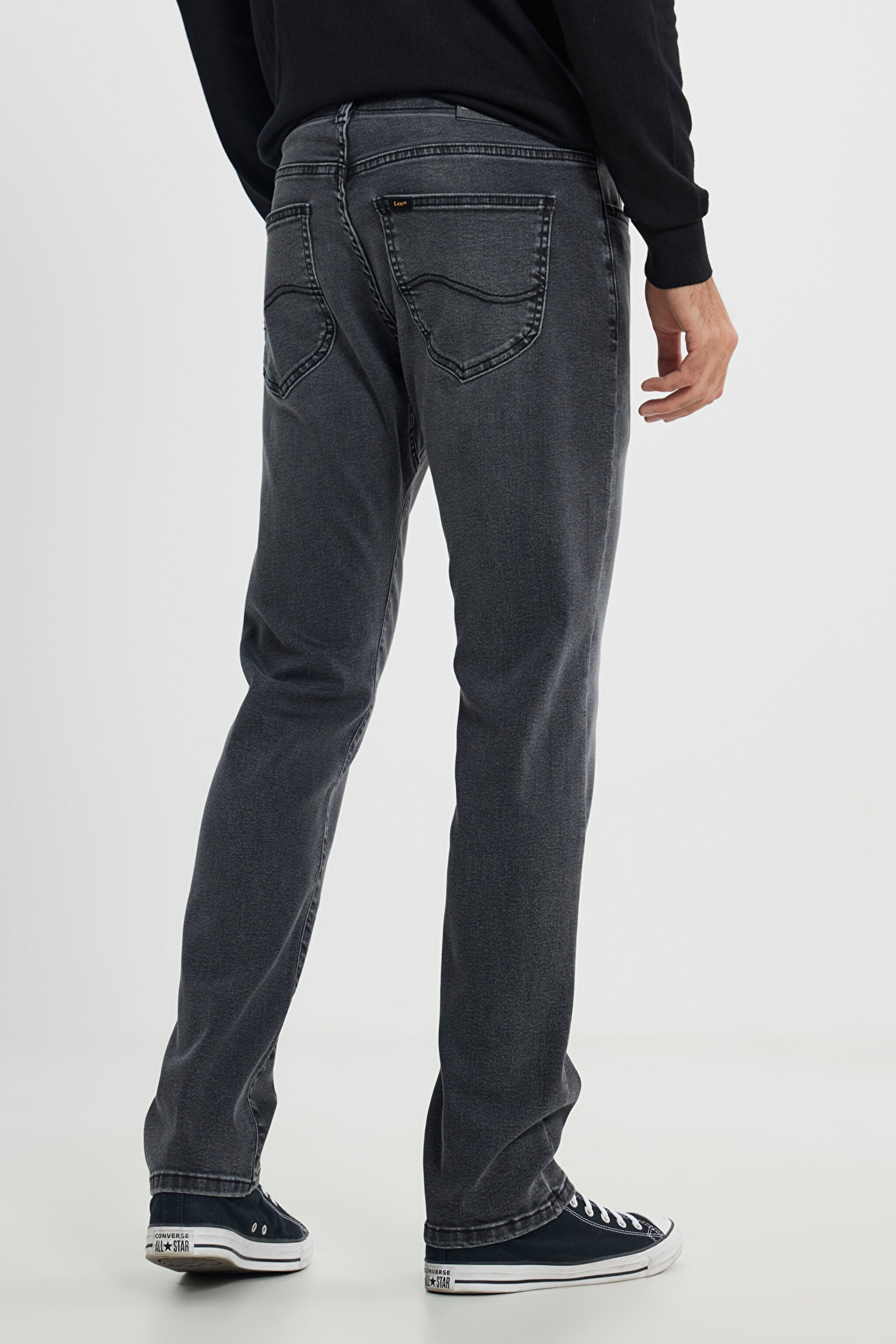 Slim Fit Dar Kesim Düşük Bel Extreme Motion Antrasit Esnek Jean Denim Pantolon - Dark Anthracite-L72A010050 (görsel 6)