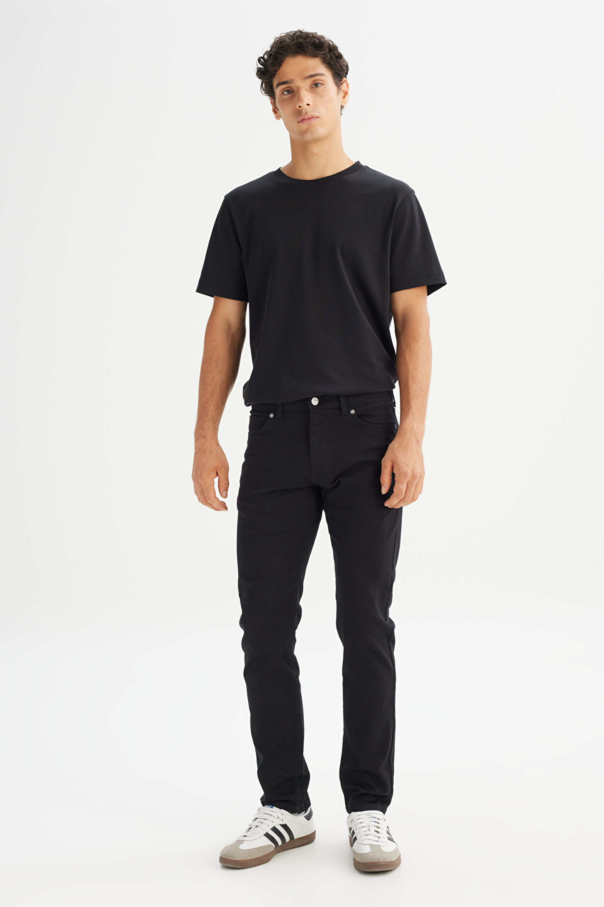 Extreme Motion Slim Fit Dar Kesim Pamuklu Esnek Siyah Denim Jean Pantolon
